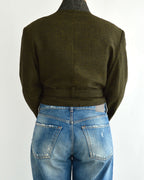 Tied-up Blazer - Textured Green (L)