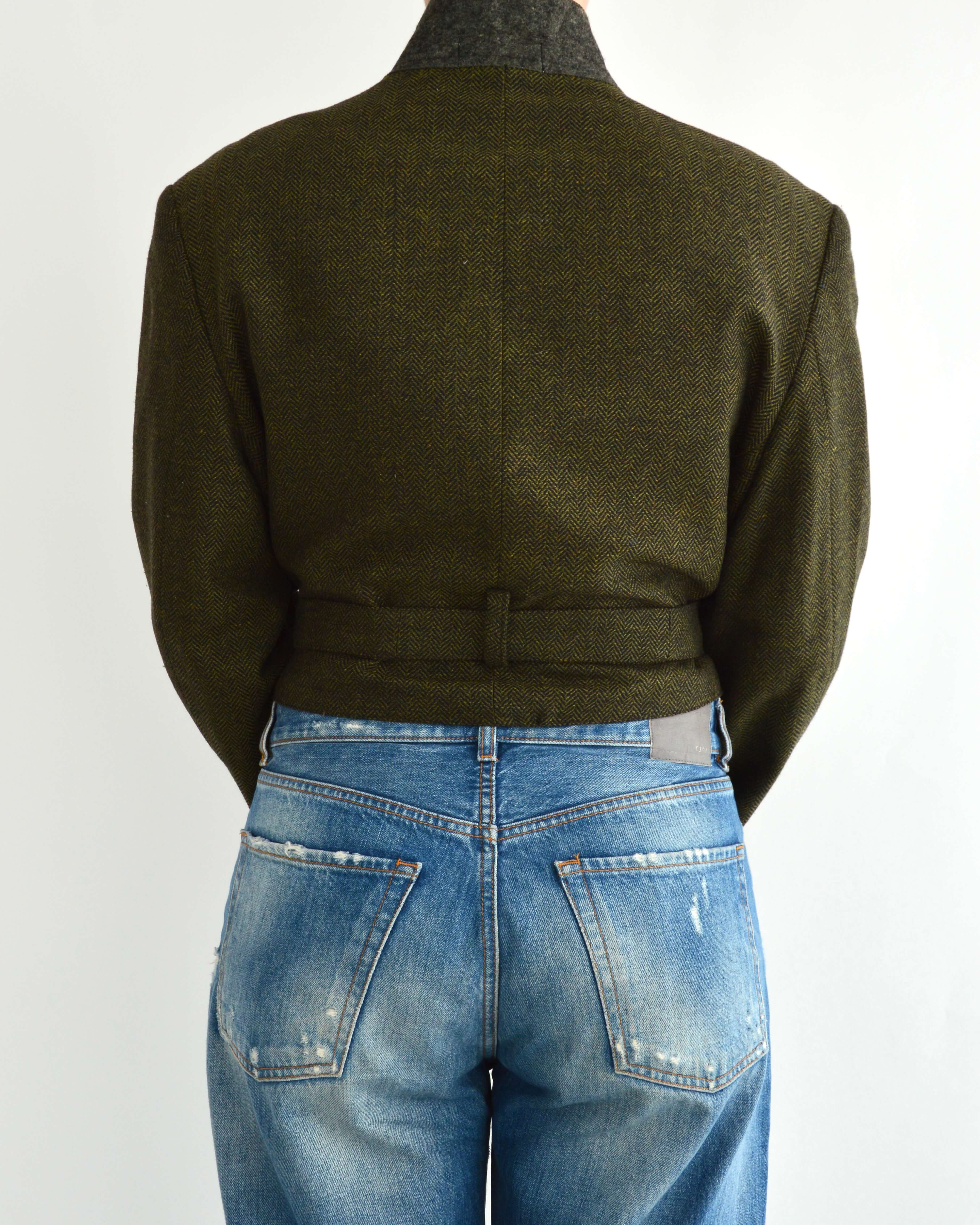 Tied-up Blazer - Textured Green (L)