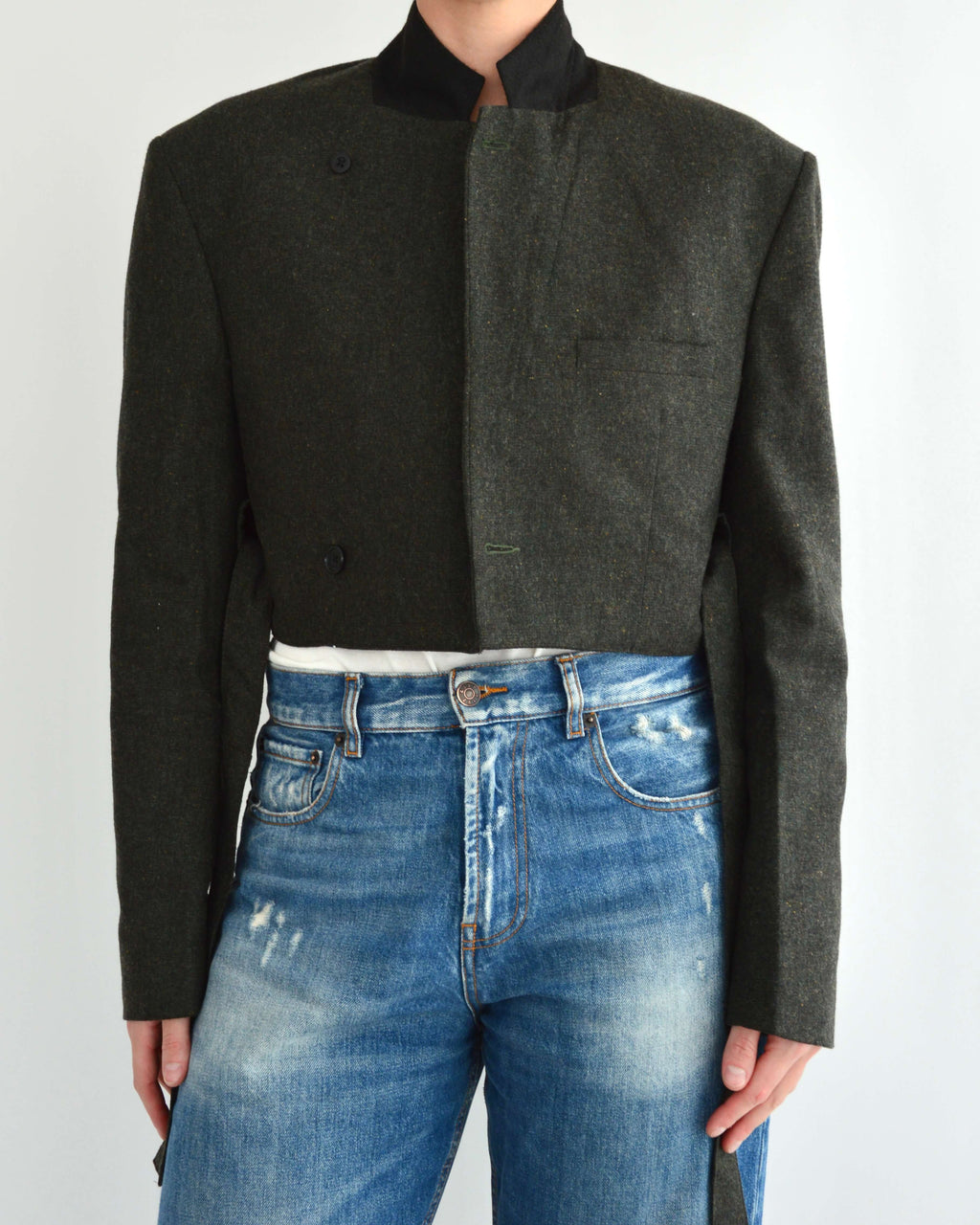 Tied-up Blazer - Dark Green (S)