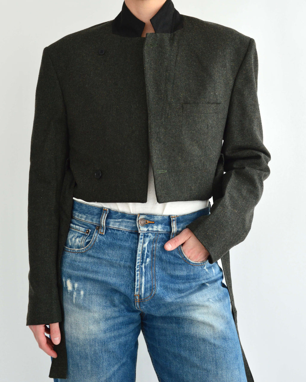 Tied-up Blazer - Dark Green (S)