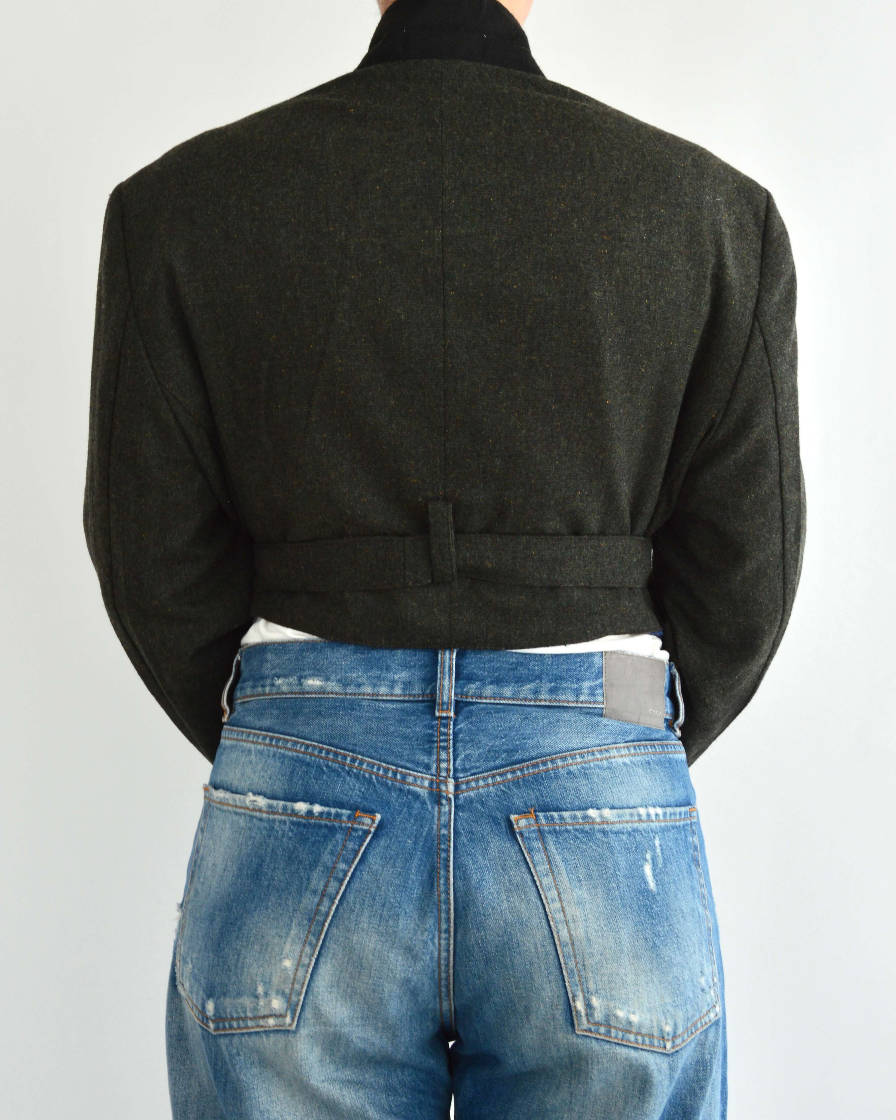 Tied-up Blazer - Dark Green (S)