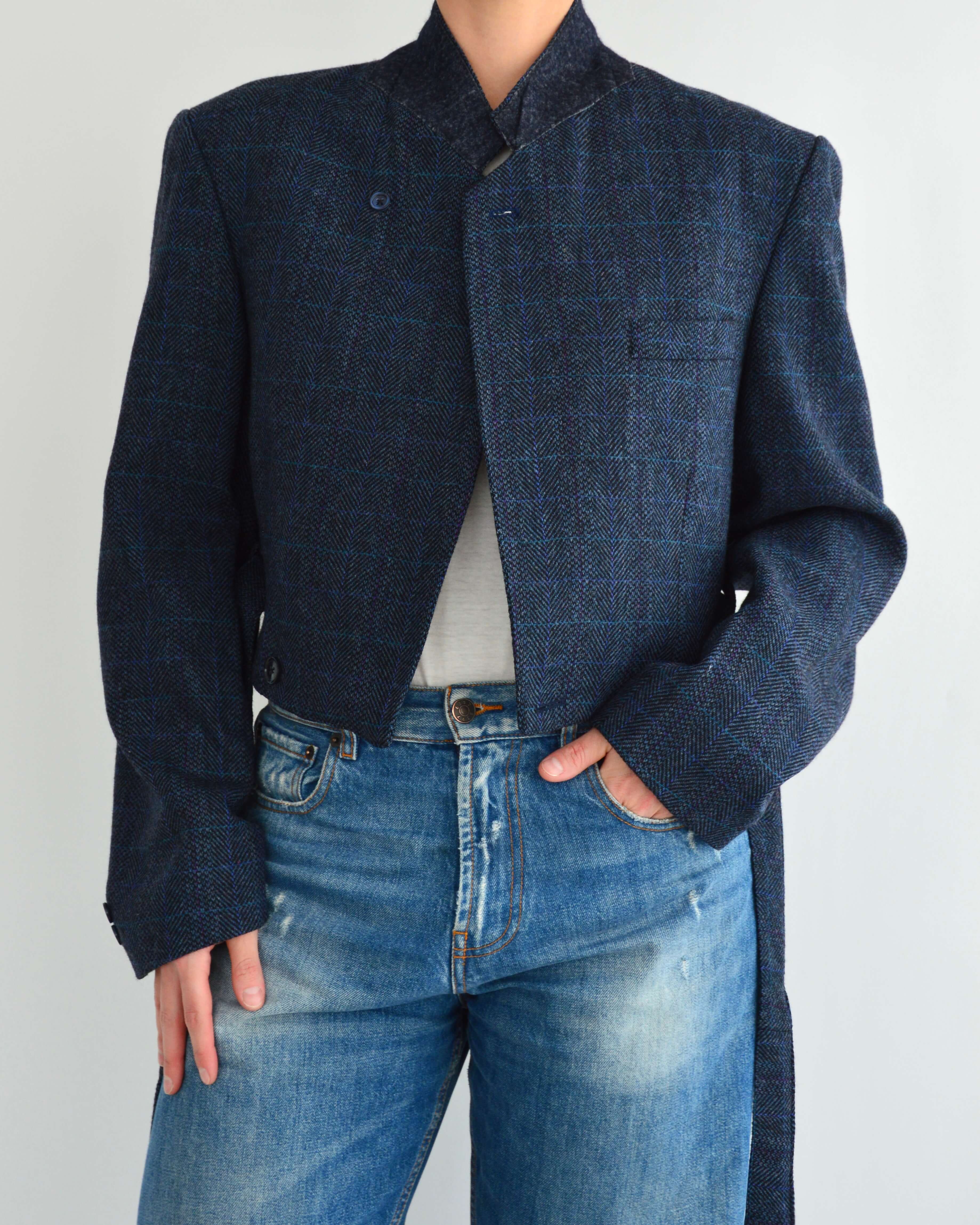 Tied-Up Blazer - Blauw geruit (M)