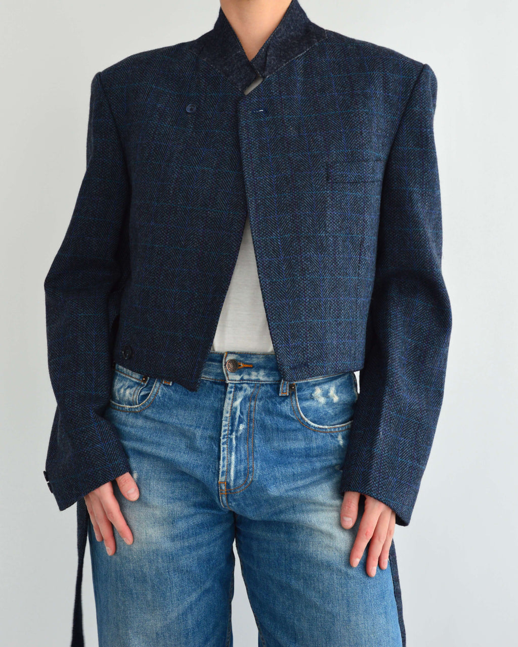 Tied-Up Blazer - Blauw geruit (M)