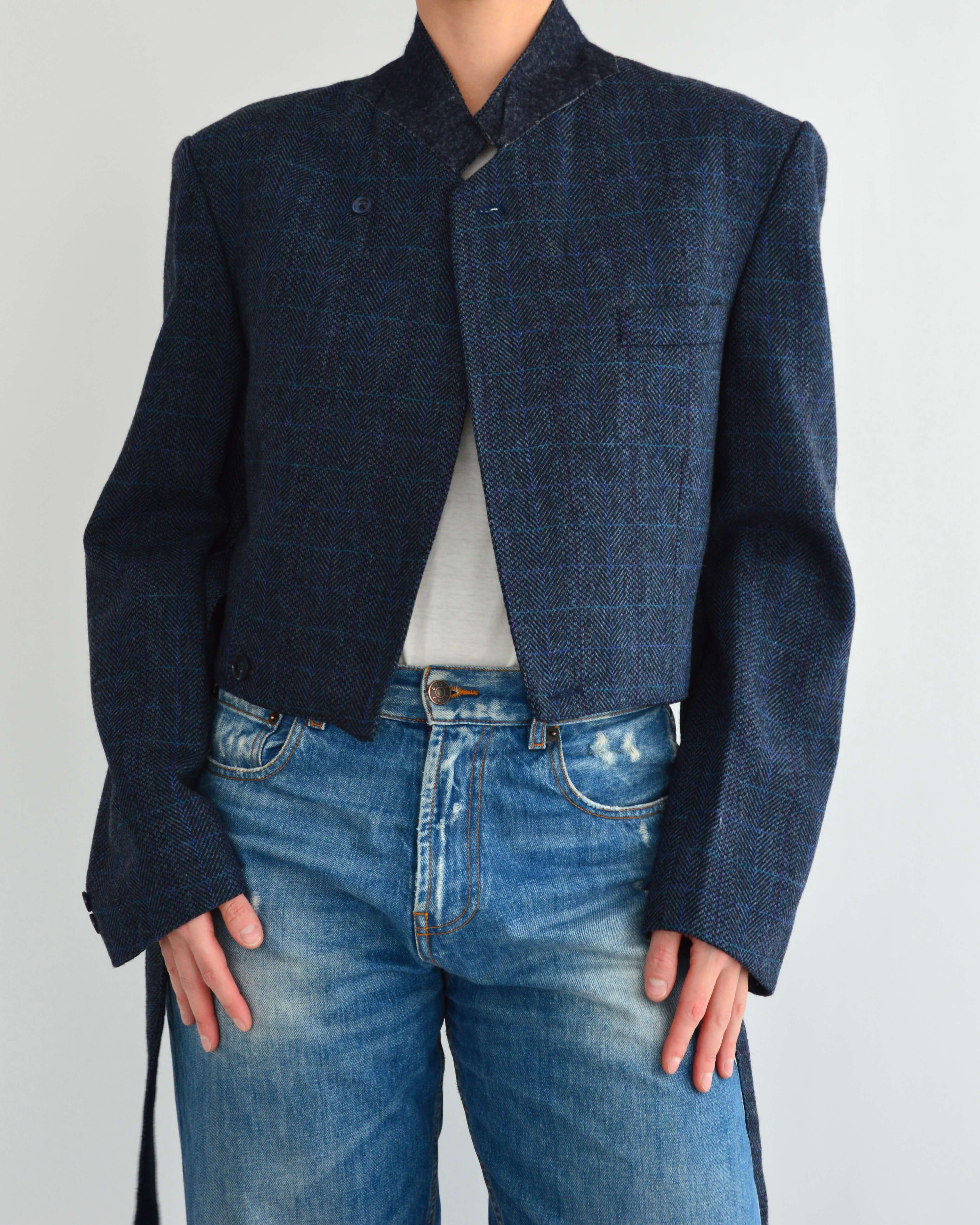 Tied-Up Blazer - Blauw geruit (M)