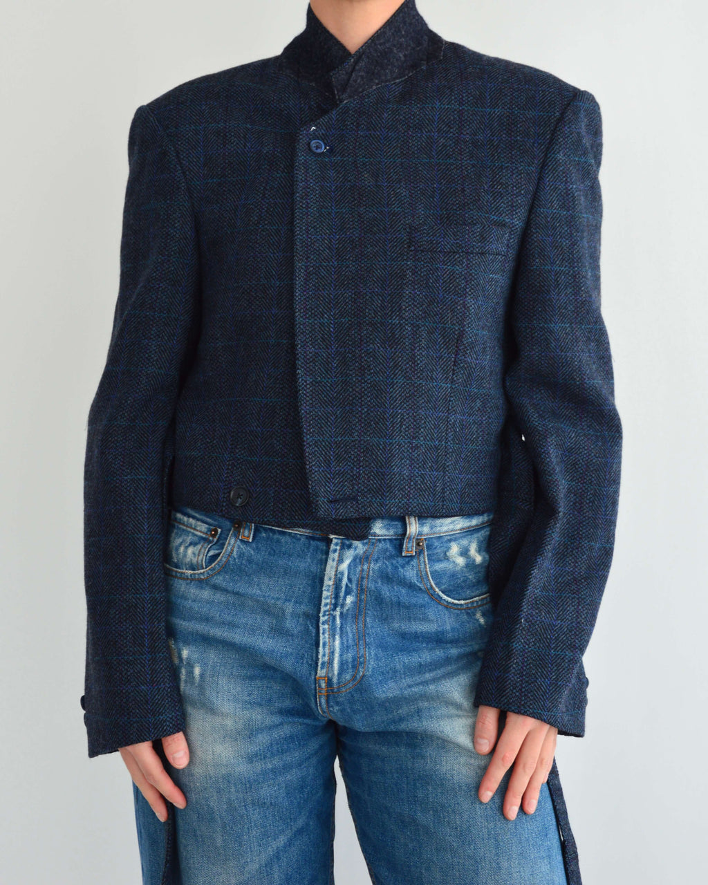 Tied-Up Blazer - Blauw geruit (M)