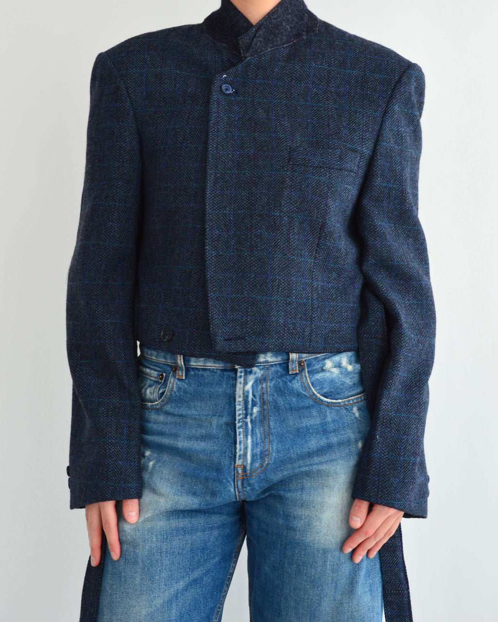 Tied-Up Blazer - Blauw geruit (M)