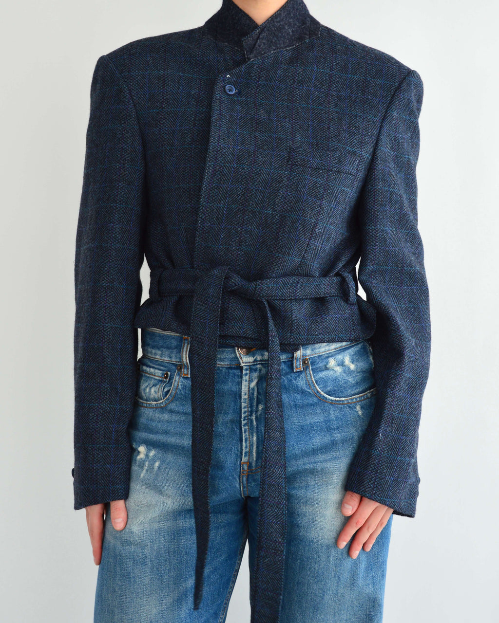Tied-Up Blazer - Blauw geruit (M)