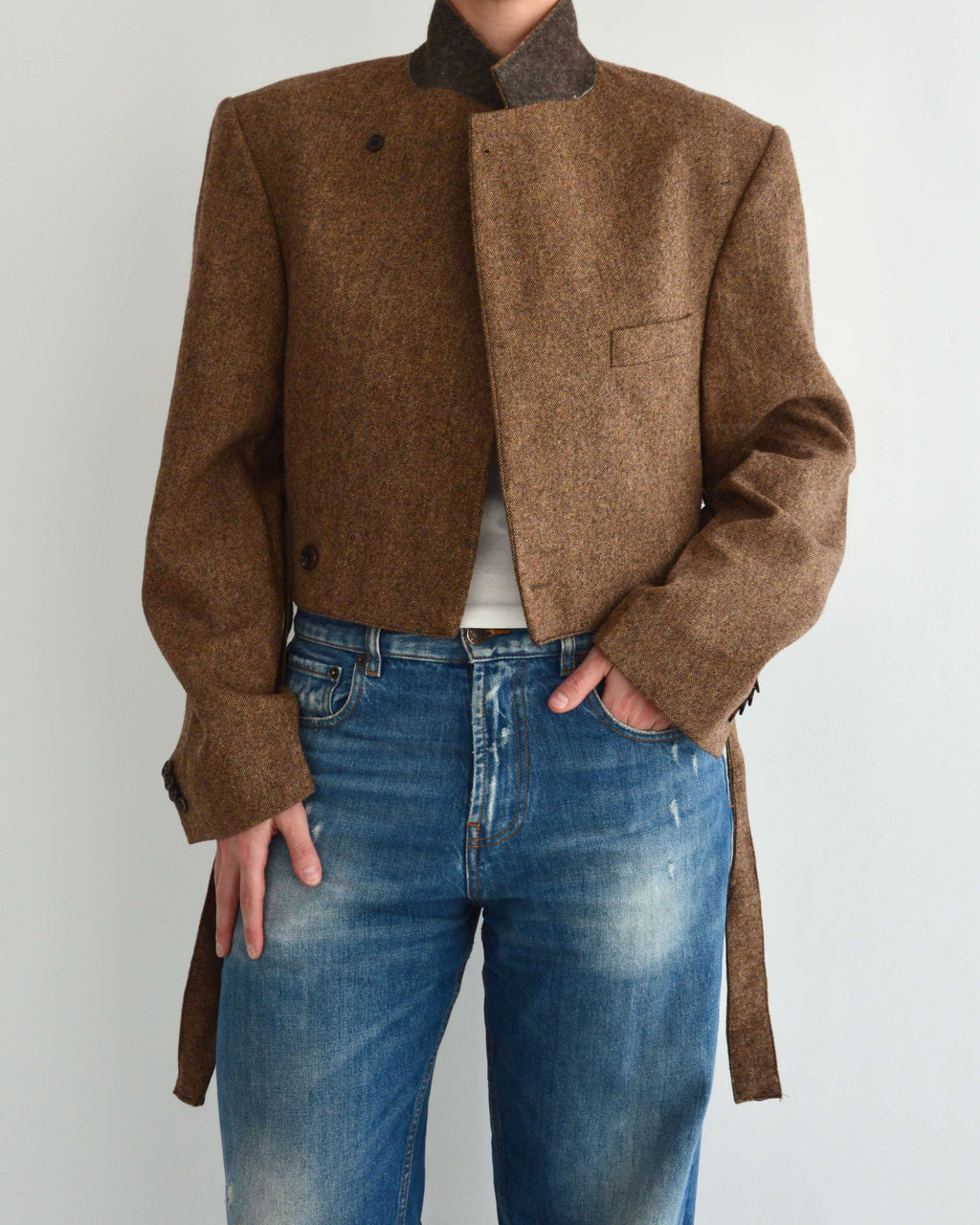 Tied-up Blazer - Textured Perfection (S)