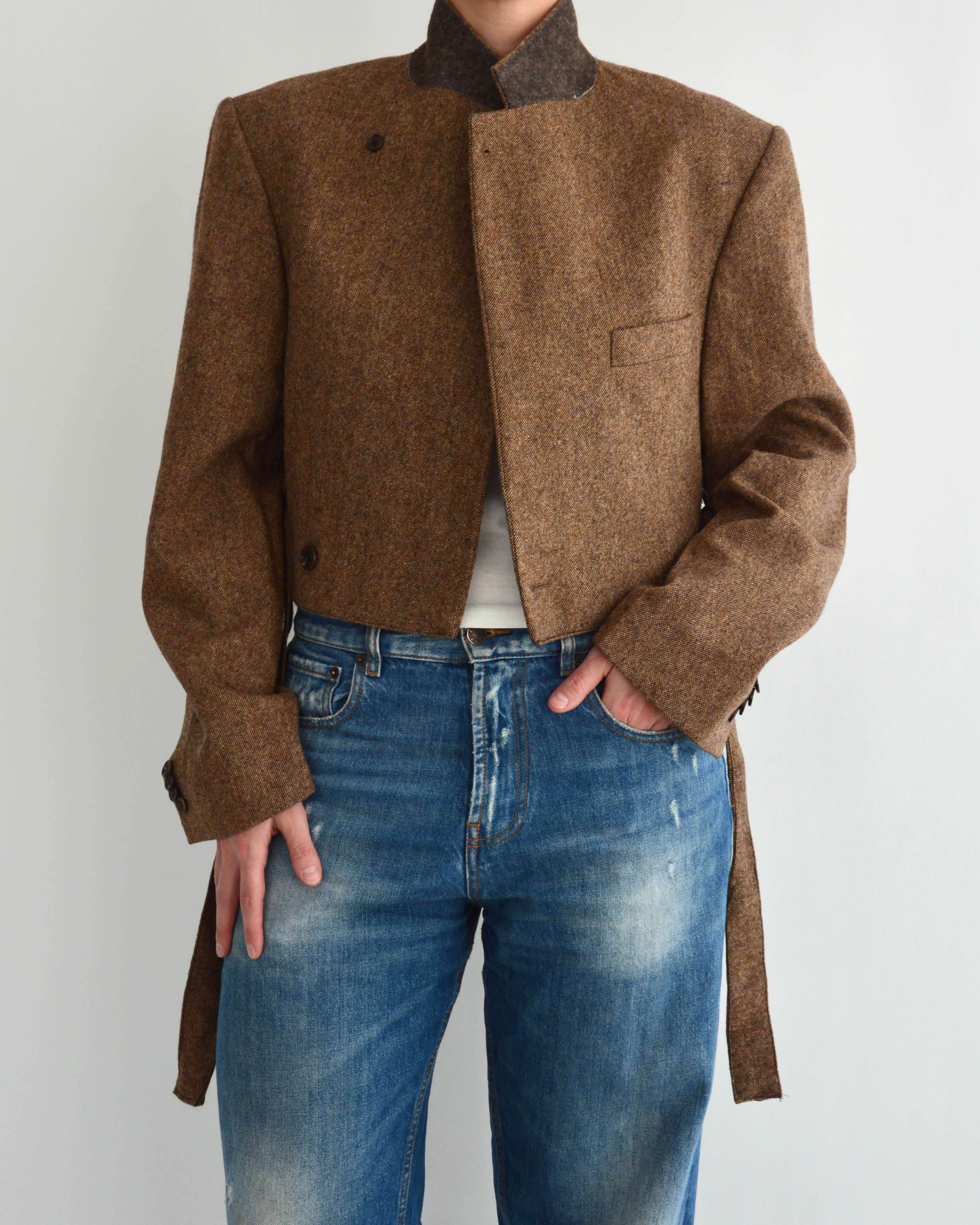 Tied-up Blazer - Textured Perfection (S)