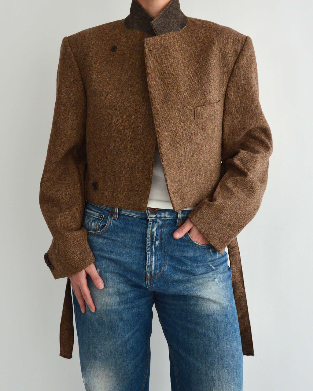 Tied-up Blazer - Textured Perfection (S)