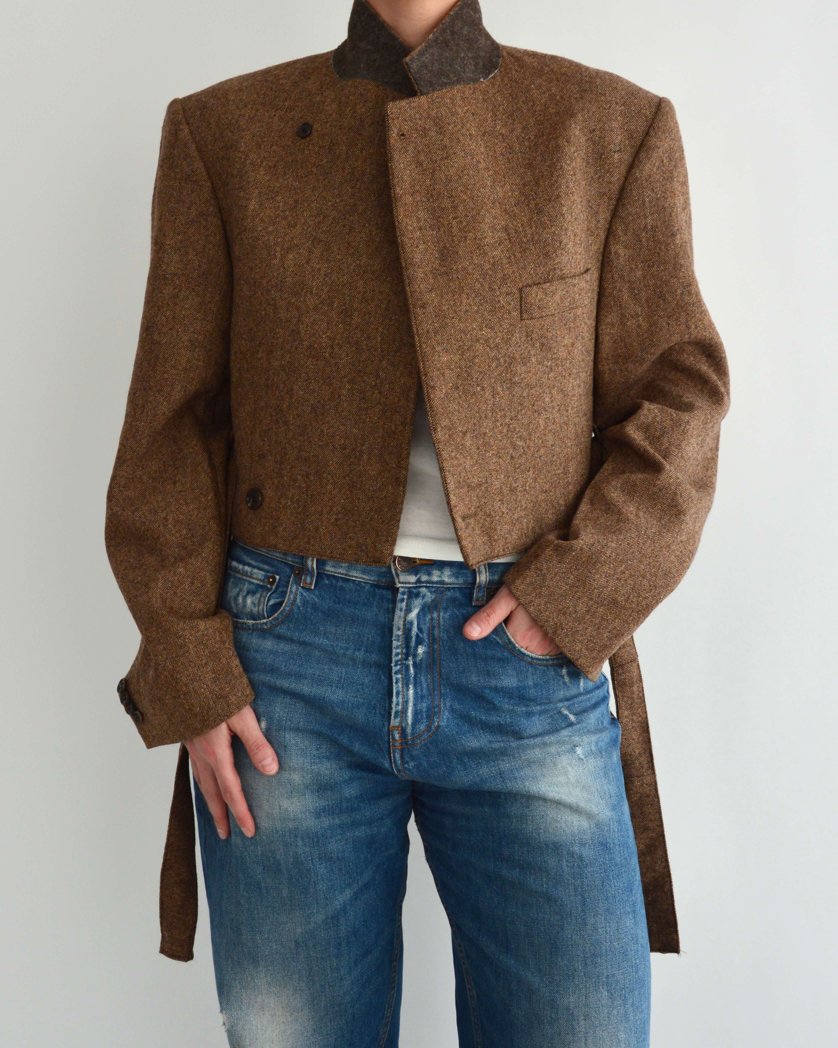 Tied-up Blazer - Textured Perfection (S)