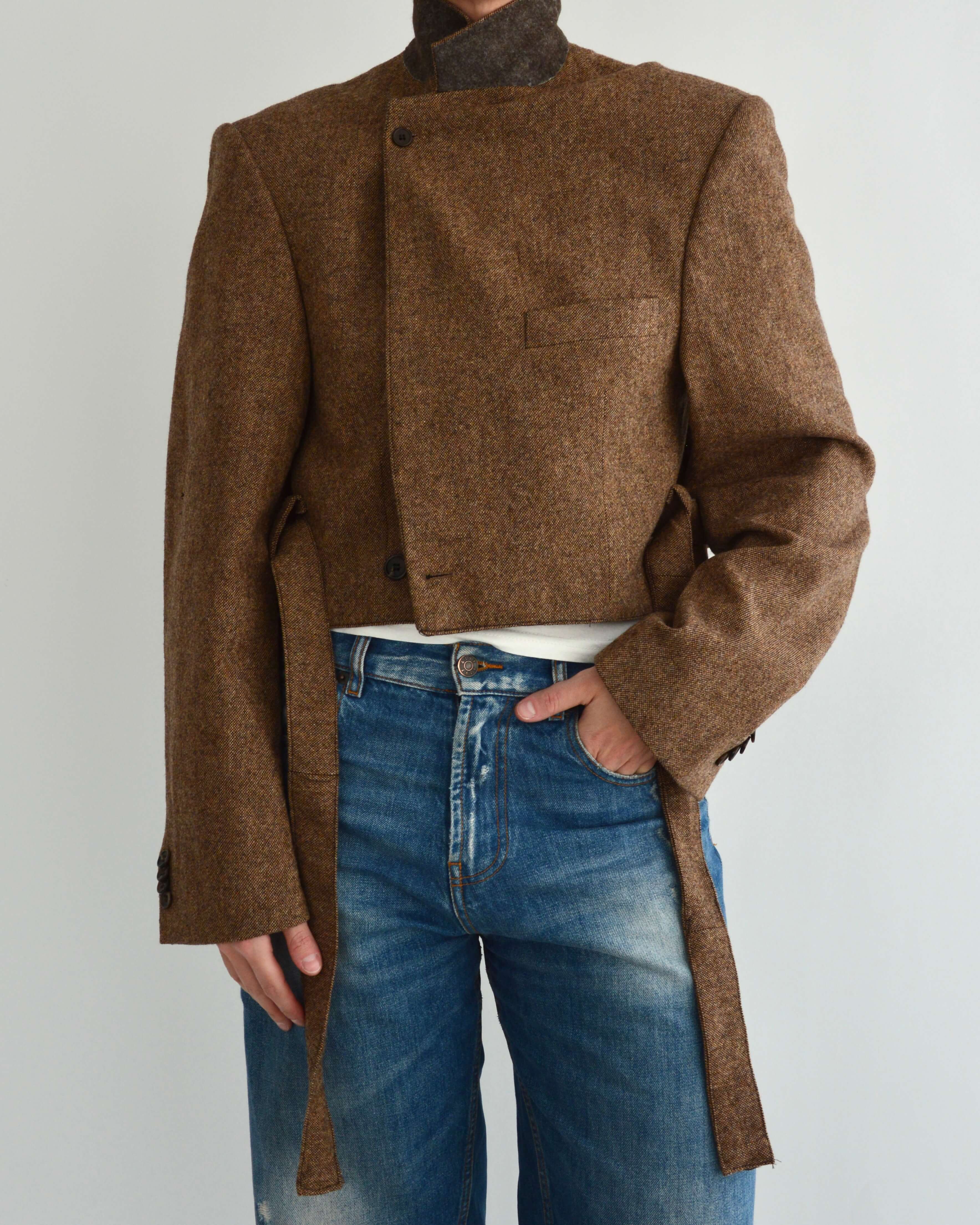 Tied-up Blazer - Textured Perfection (S)