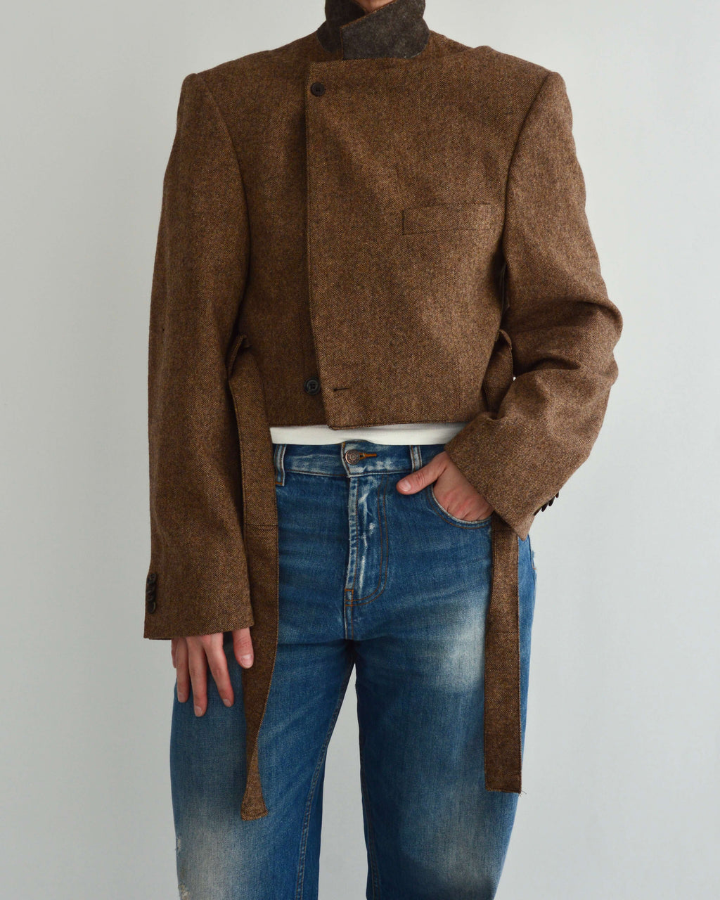 Tied-up Blazer - Textured Perfection (S)