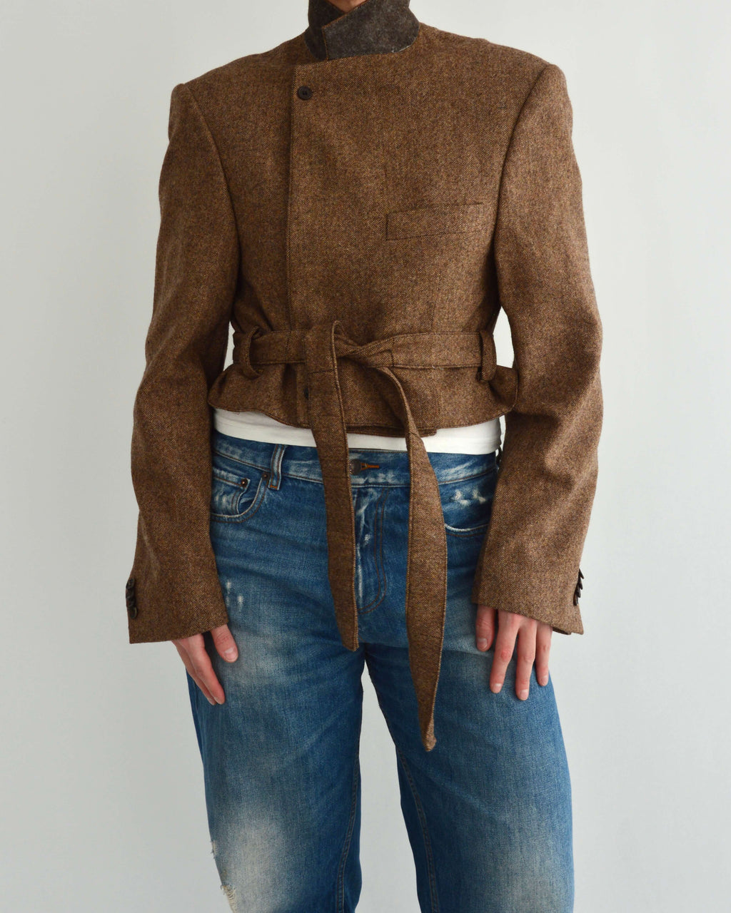 Tied-up Blazer - Textured Perfection (S)