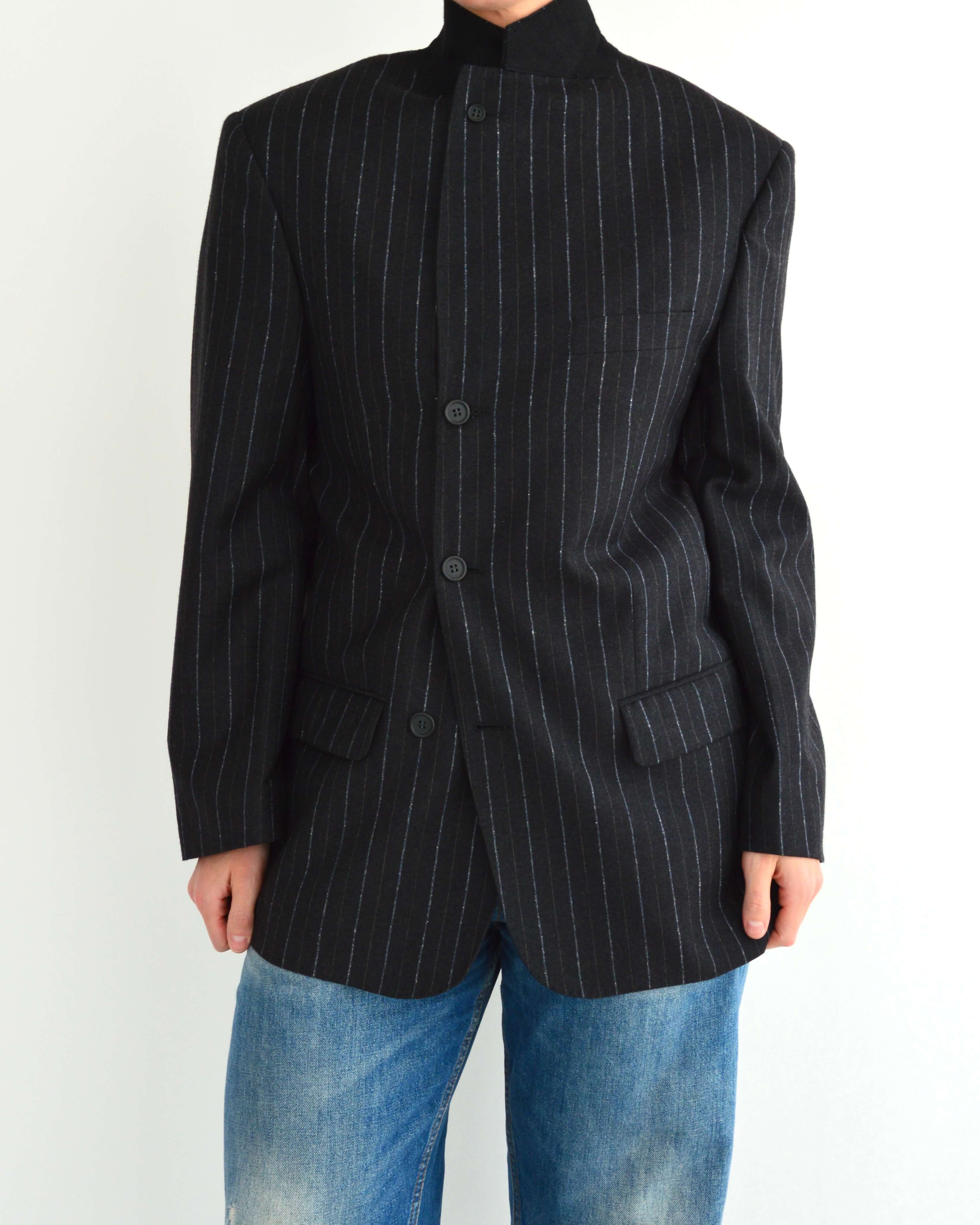 High Neck Blazer - Lined Black (S)