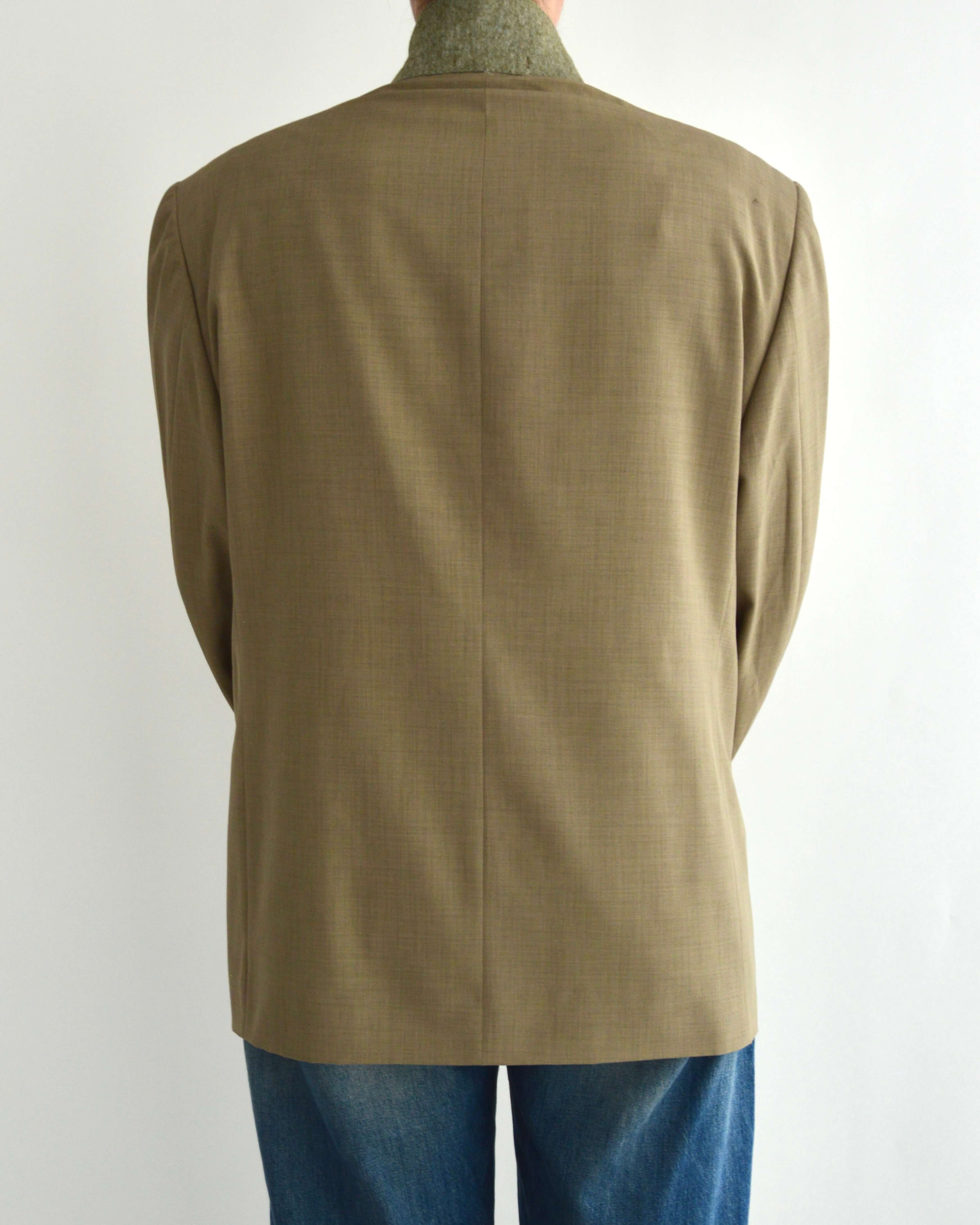 High Neck Blazer - Vegan Beige (L)