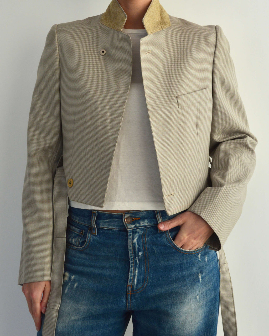 Tied-up Blazer - Light Cream (XS)