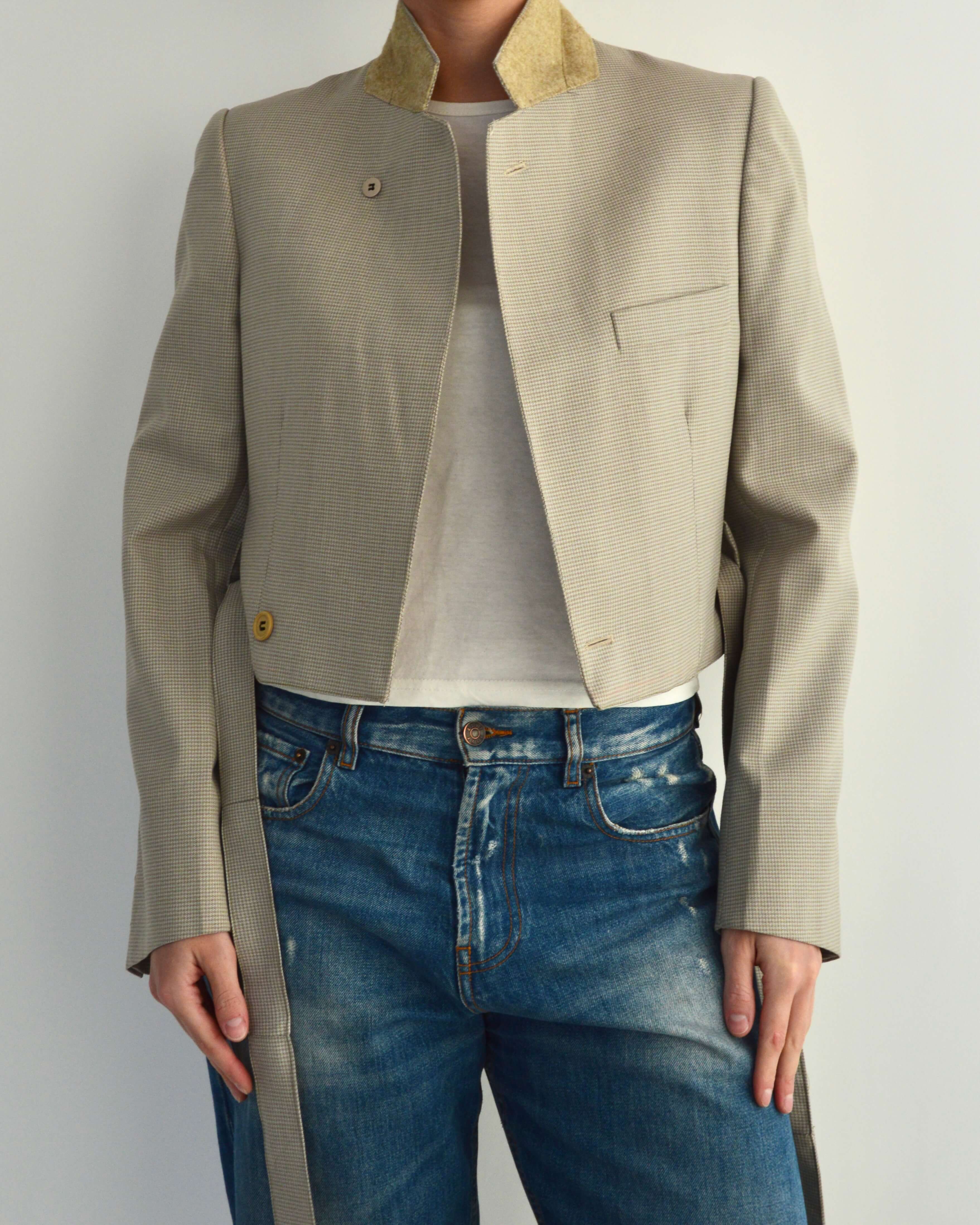 Tied-up Blazer - Light Cream (XS)