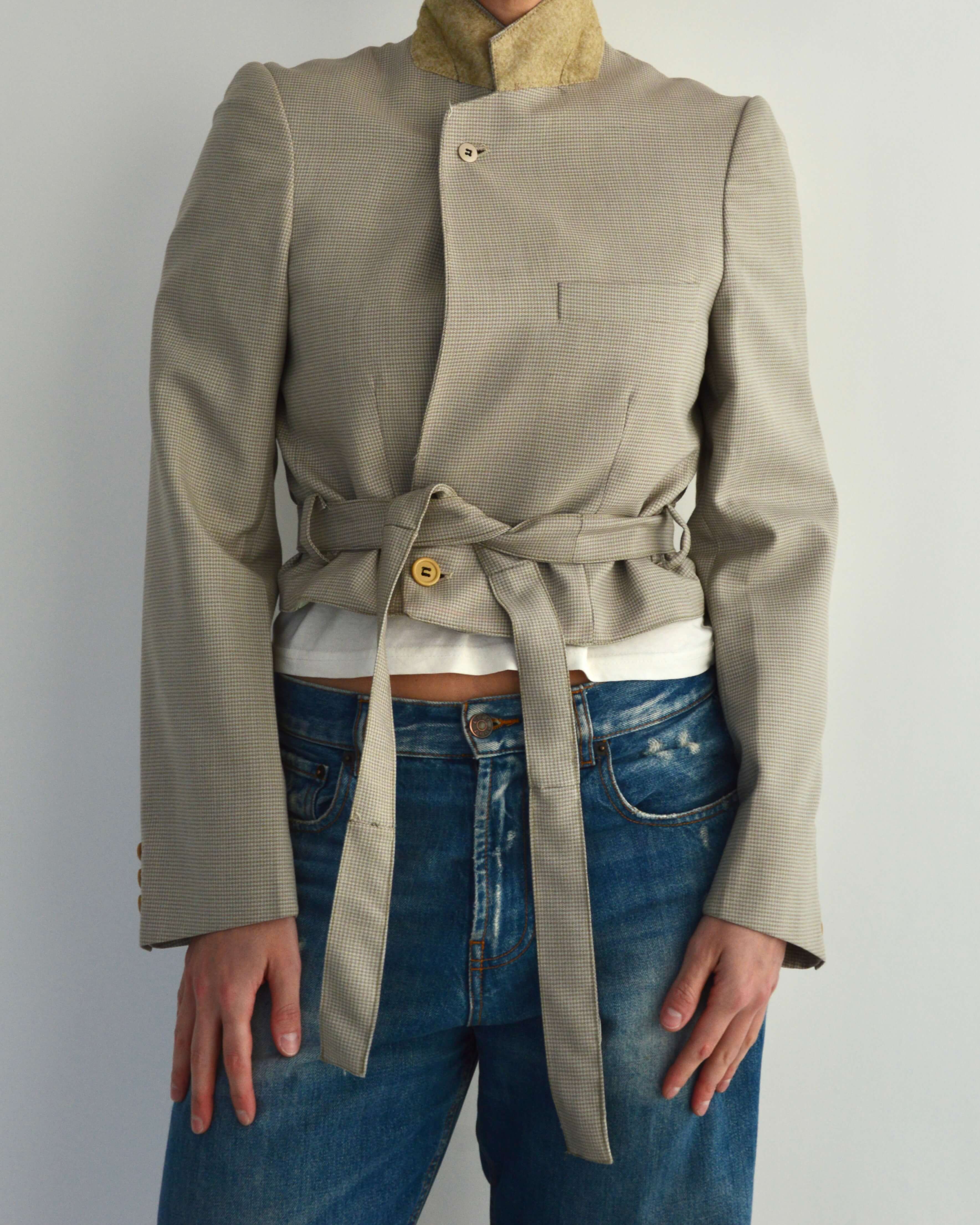 Tied-up Blazer - Light Cream (XS)