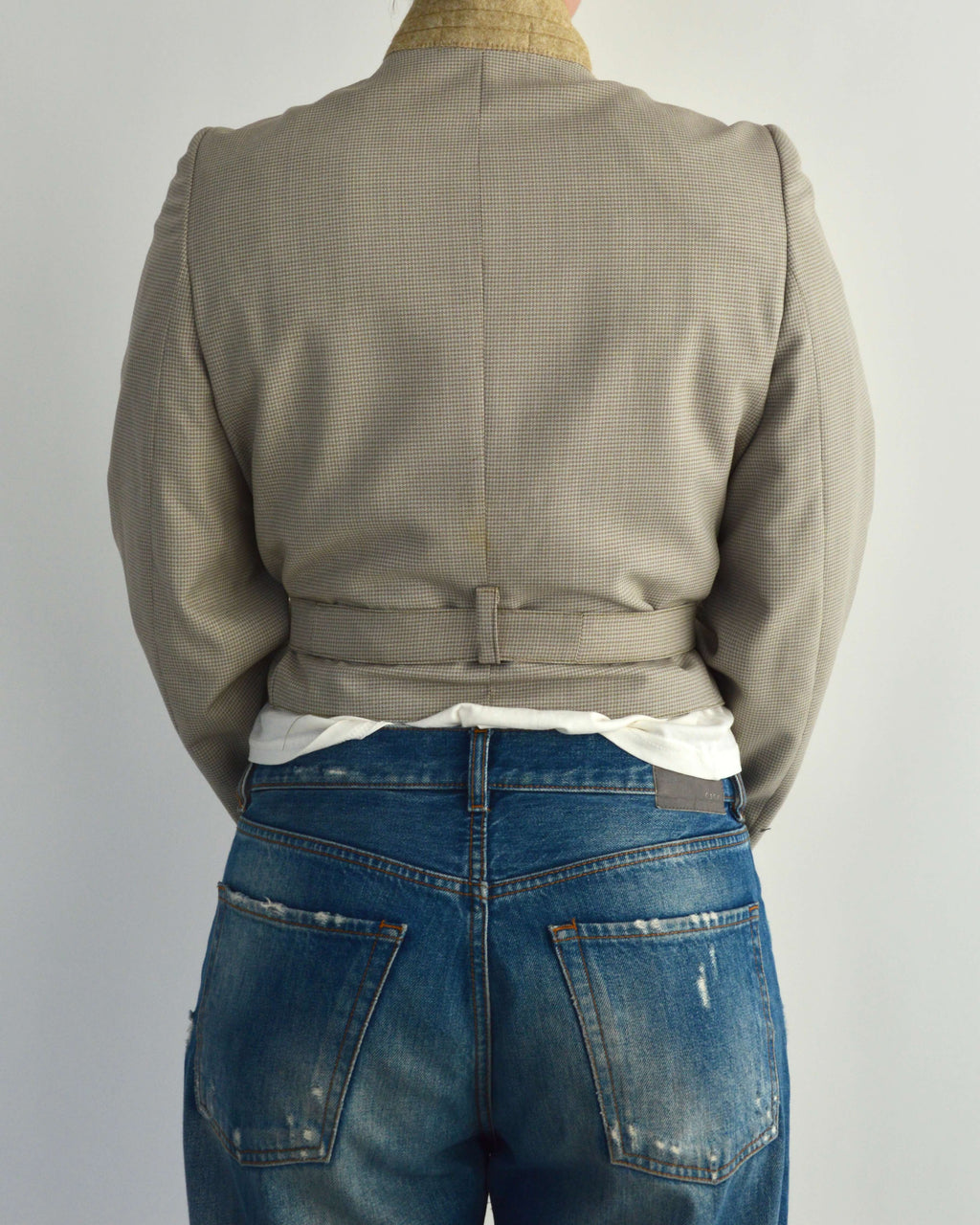 Tied-up Blazer - Light Cream (XS)