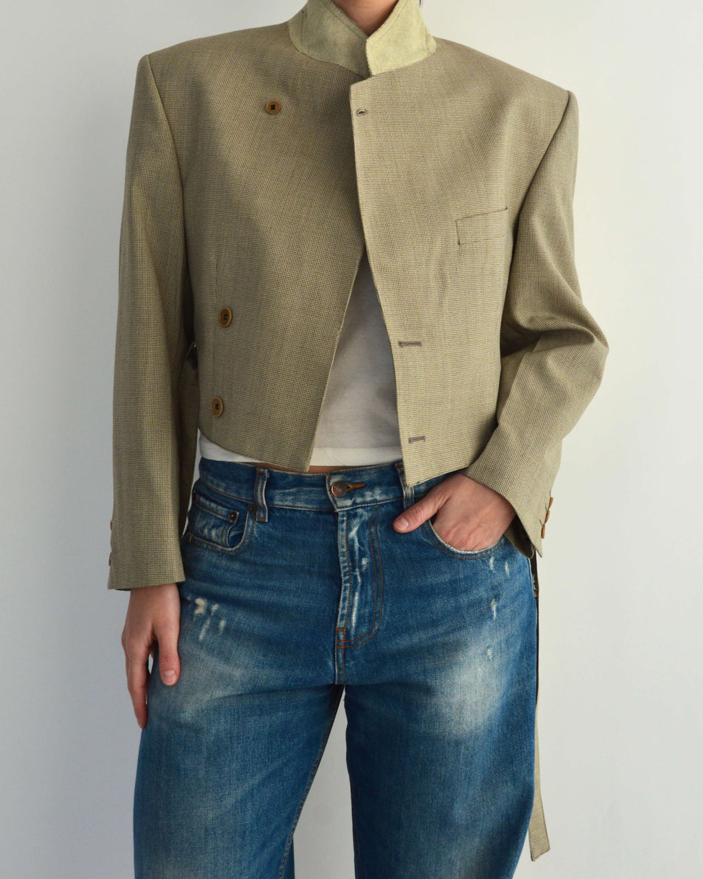 Tied-up Blazer - Oatmeal (S)