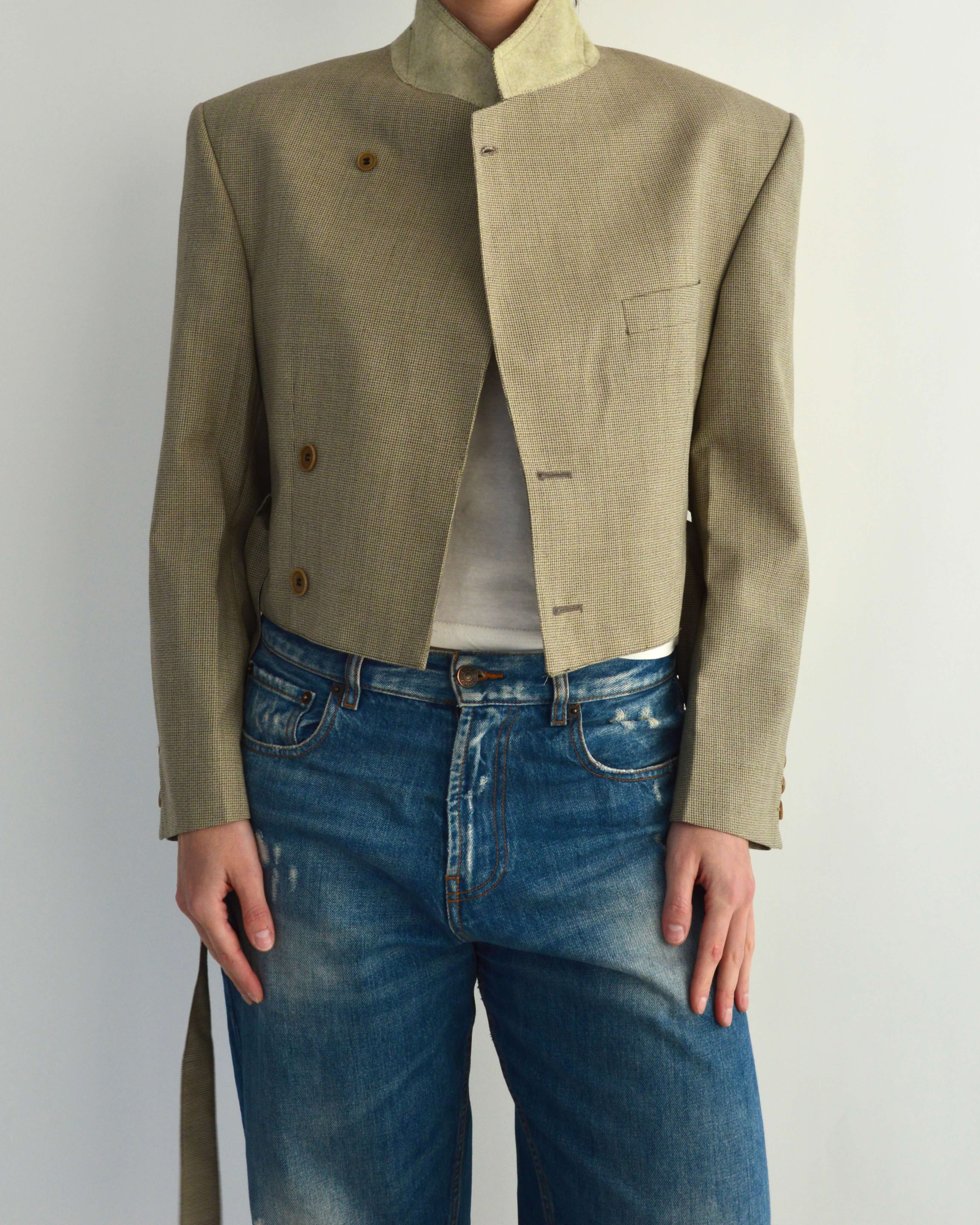 Tied-up Blazer - Oatmeal (S)