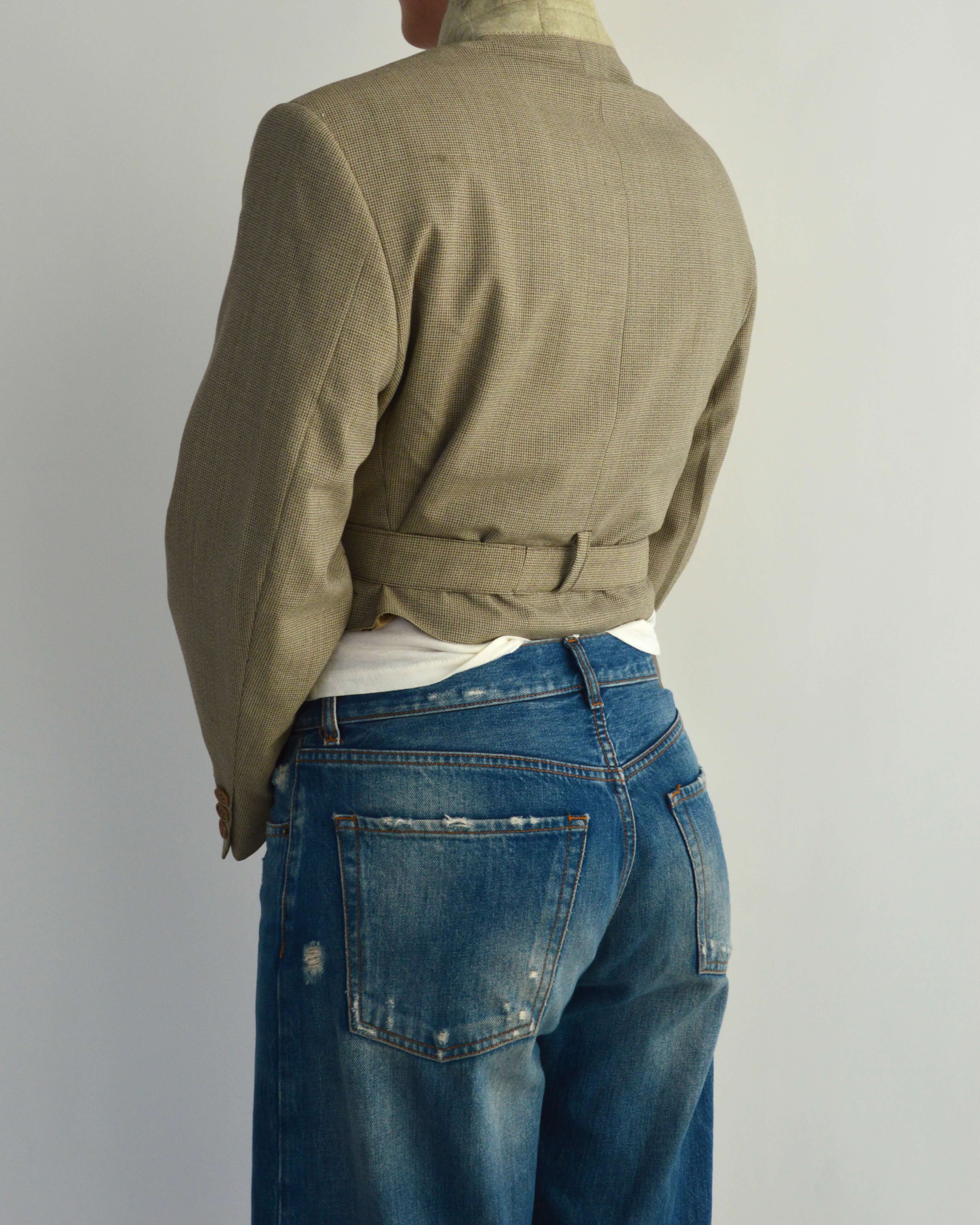 Tied-up Blazer - Oatmeal (S)