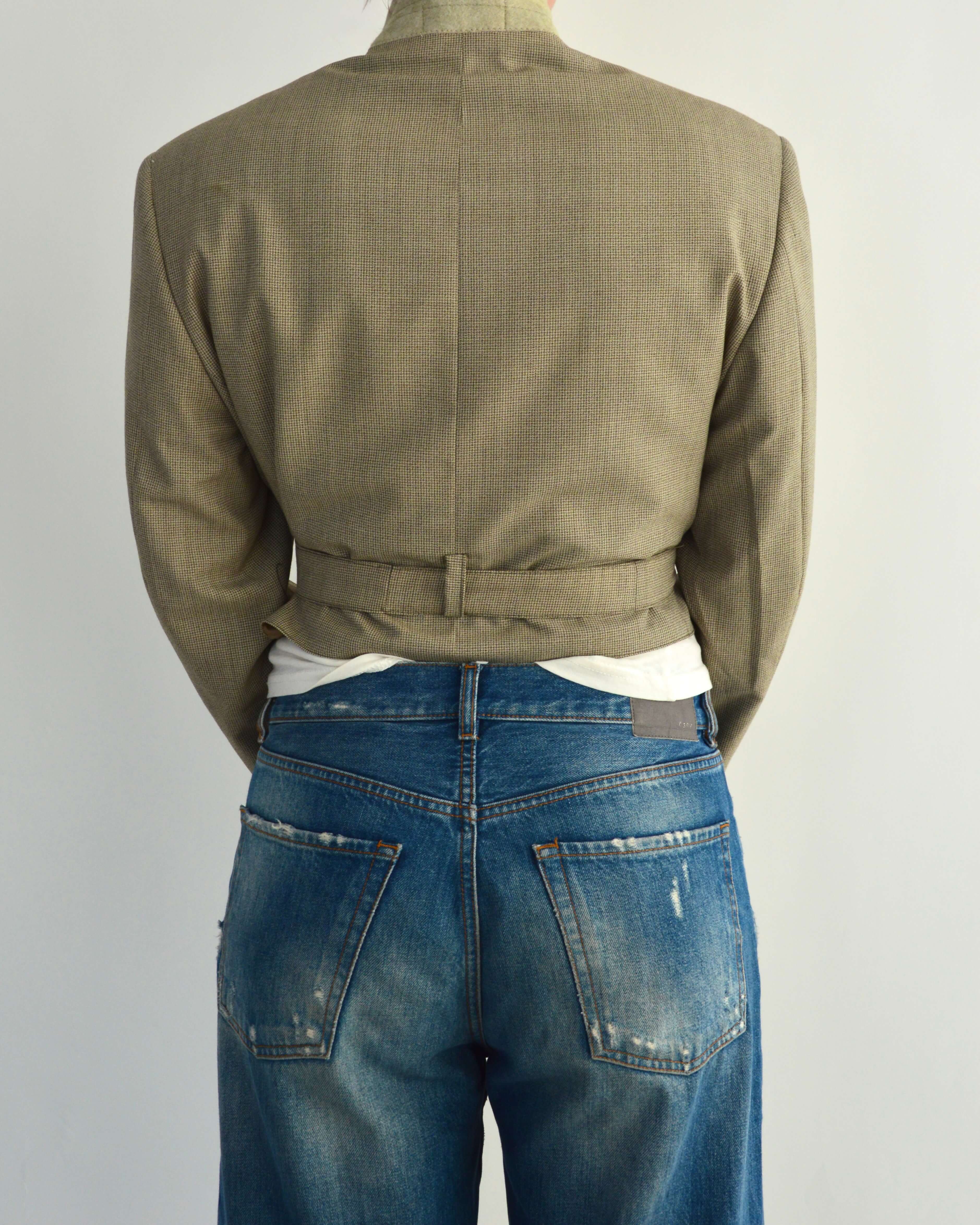 Tied-up Blazer - Oatmeal (S)