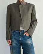 Vegan Tied-up Blazer - Dark Green (M)