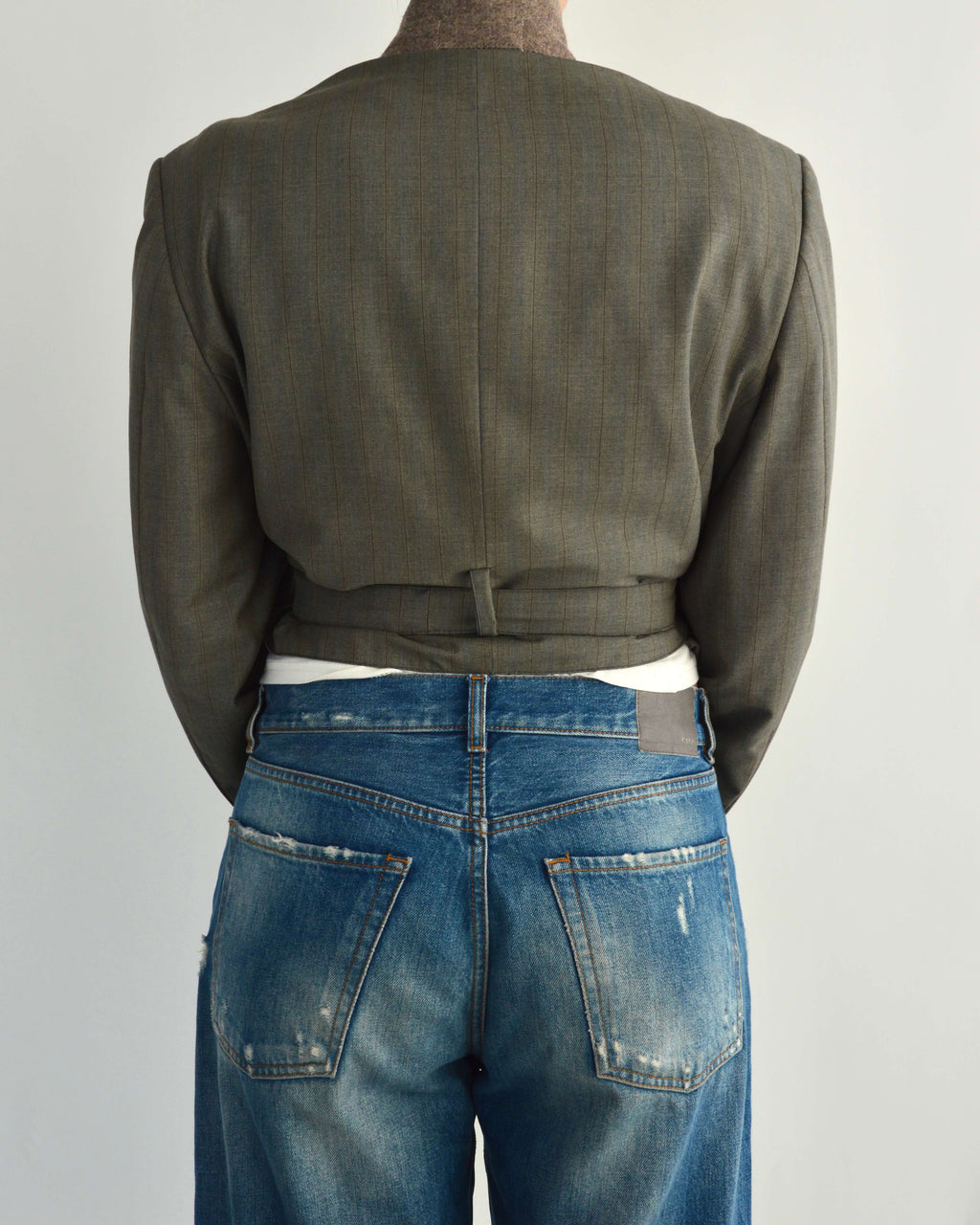 Vegan Tied-up Blazer - Dark Green (M)