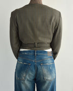 Vegan Tied-up Blazer - Dark Green (M)