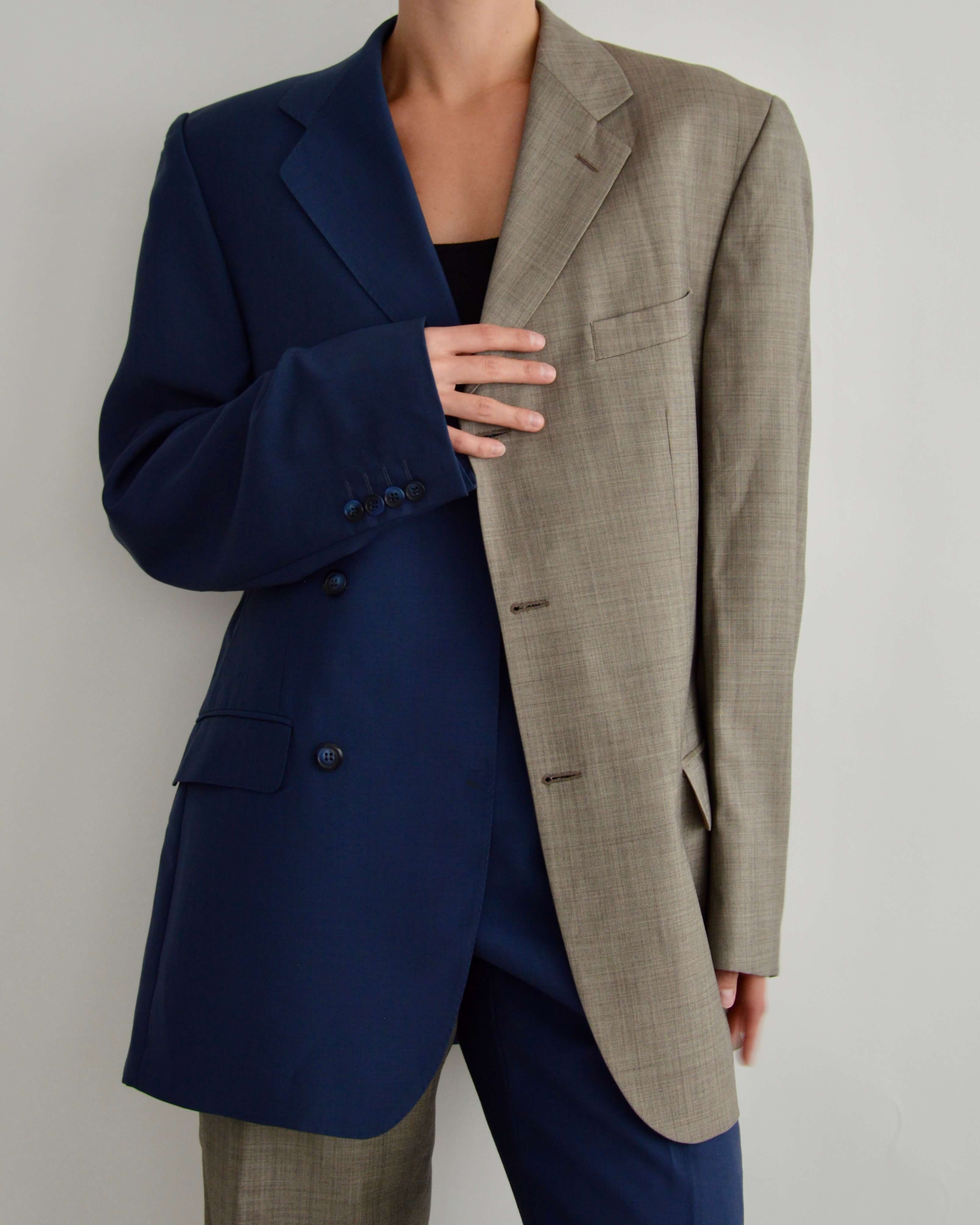 DUO Suit - Beige on Blue (M/L)