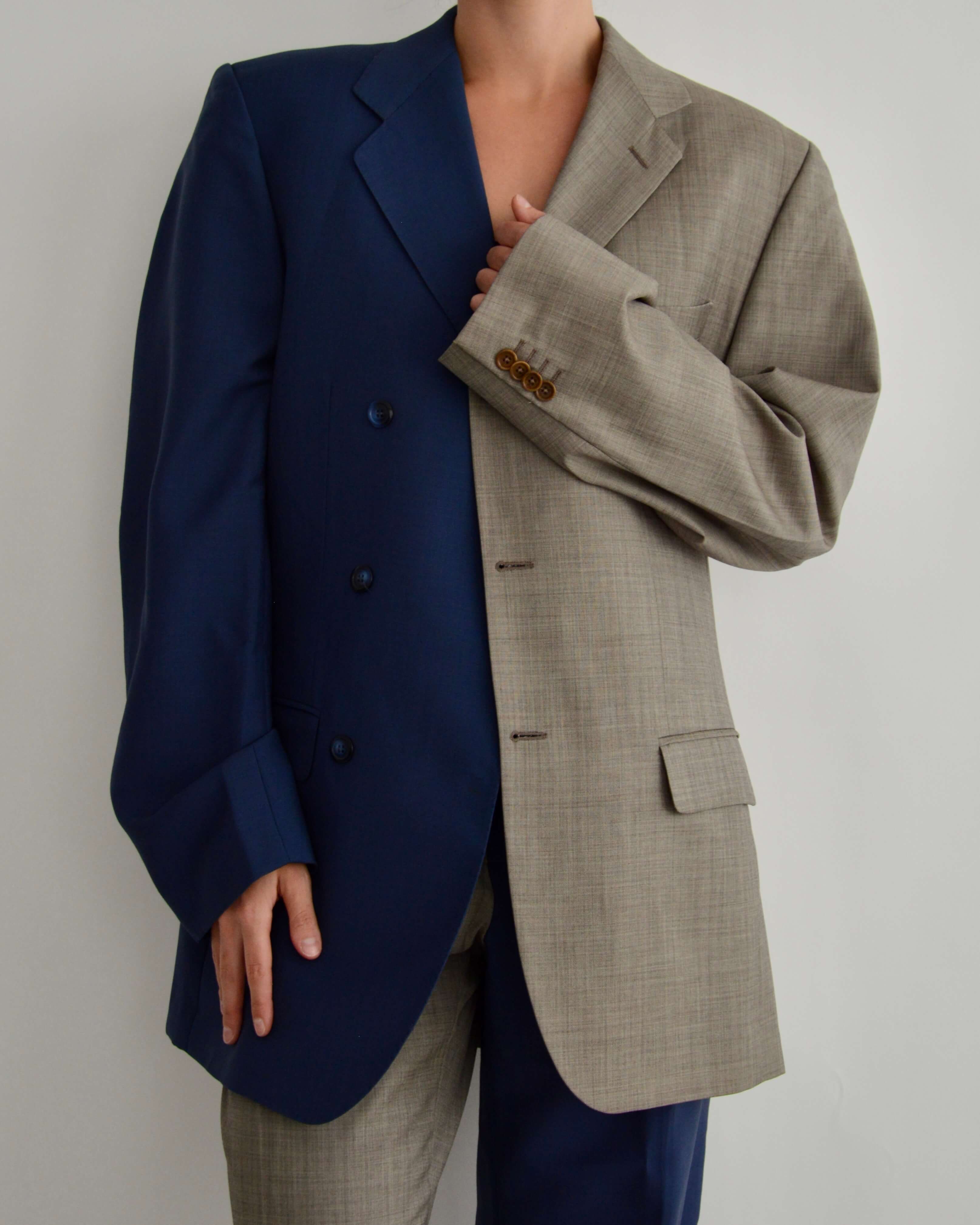DUO Suit - Beige on Blue (M/L)