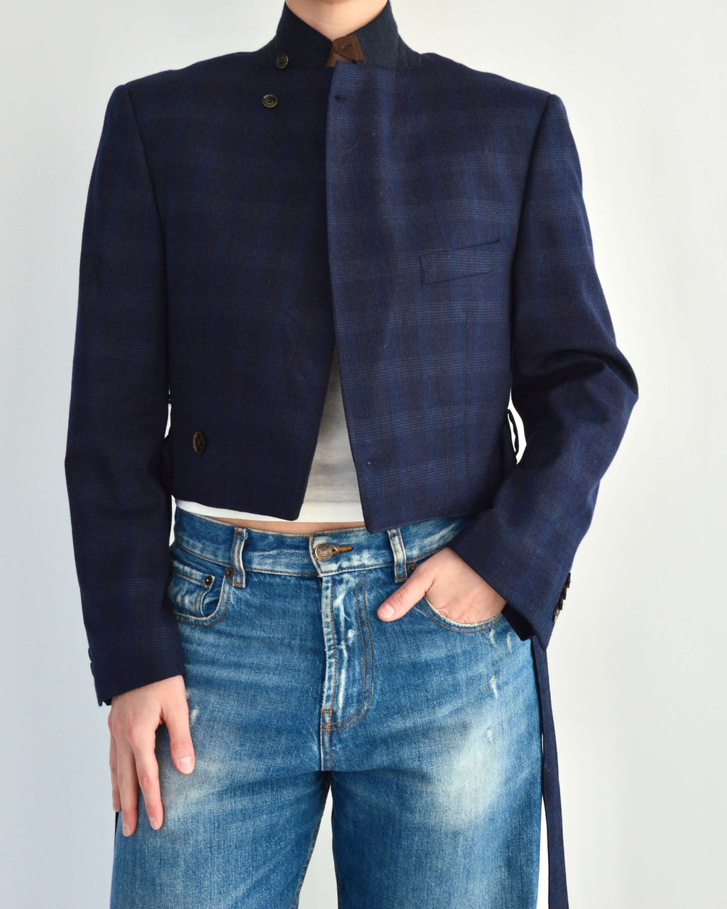 Tied-up Blazer - Checkred Blue (S)