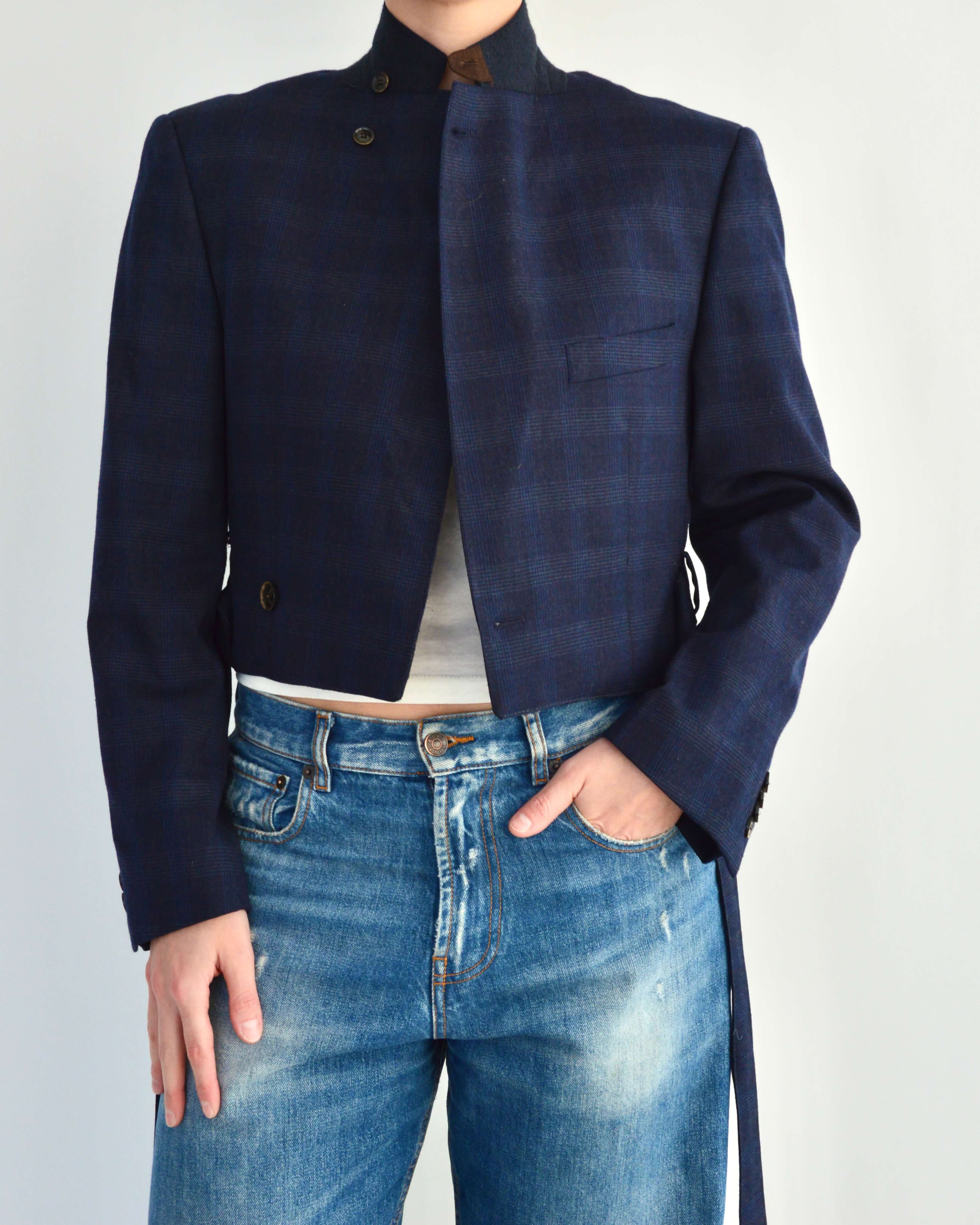 Tied-up Blazer - Checkred Blue (S)