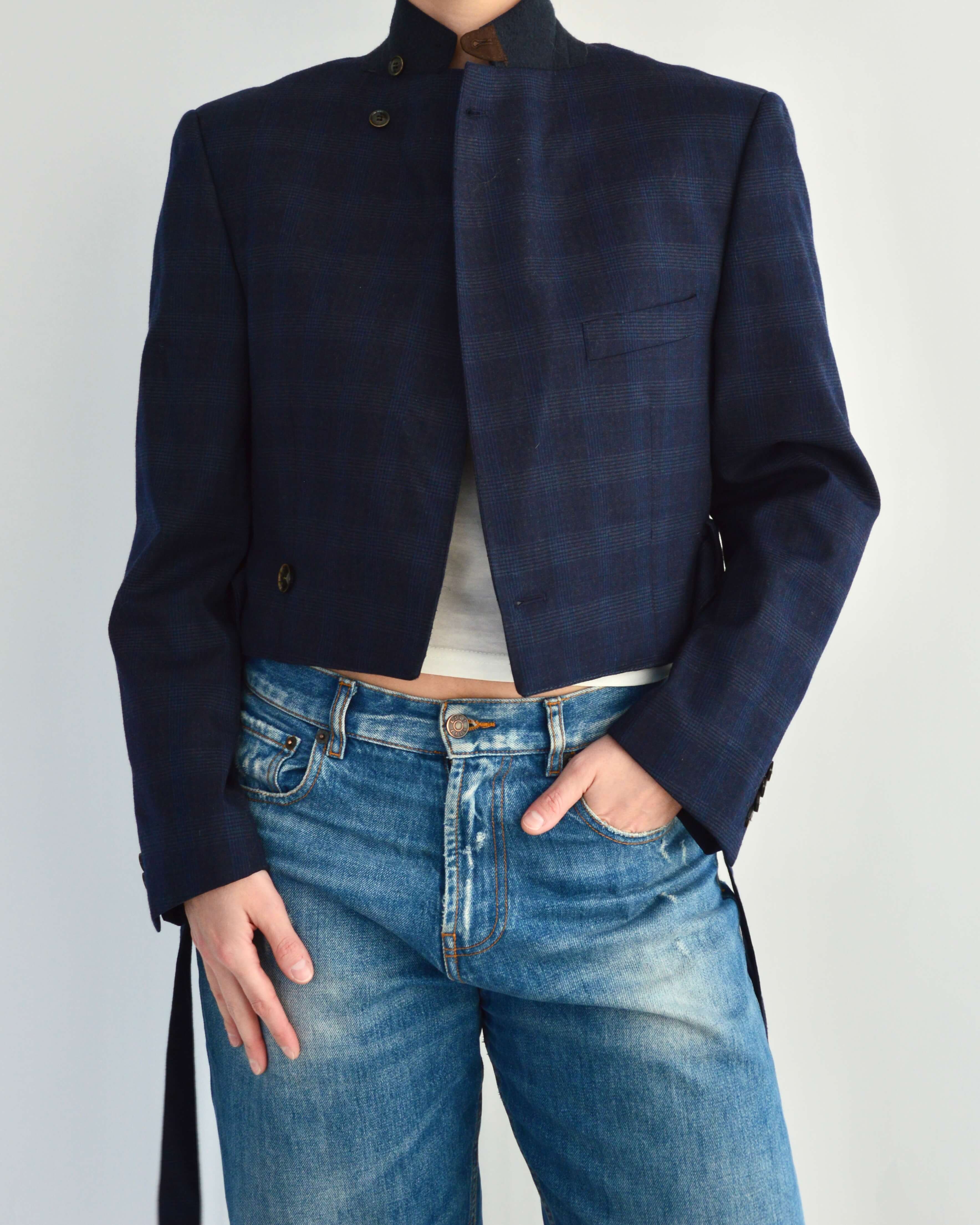 Tied-up Blazer - Checkred Blue (S)