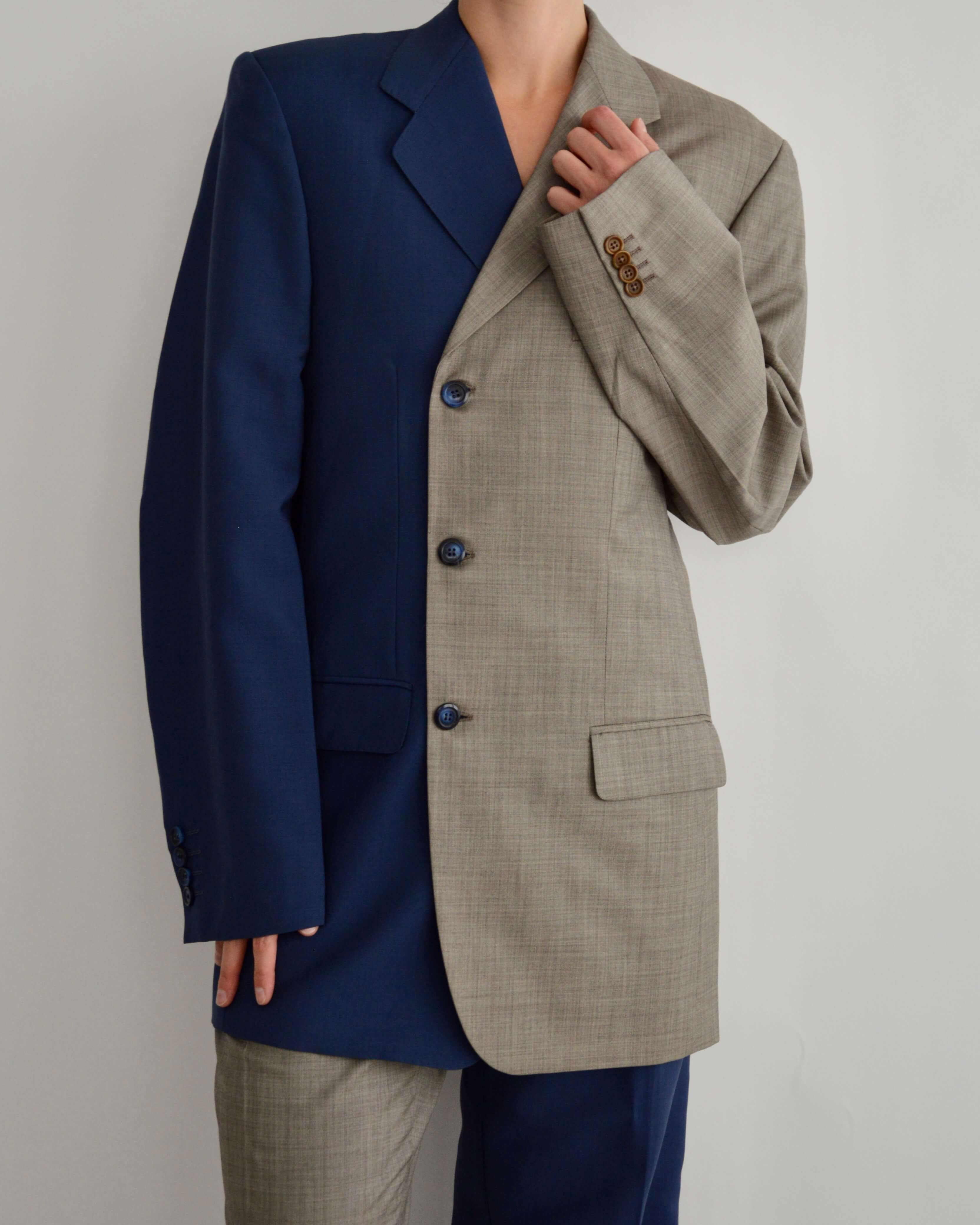 DUO Suit - Beige on Blue (M/L)