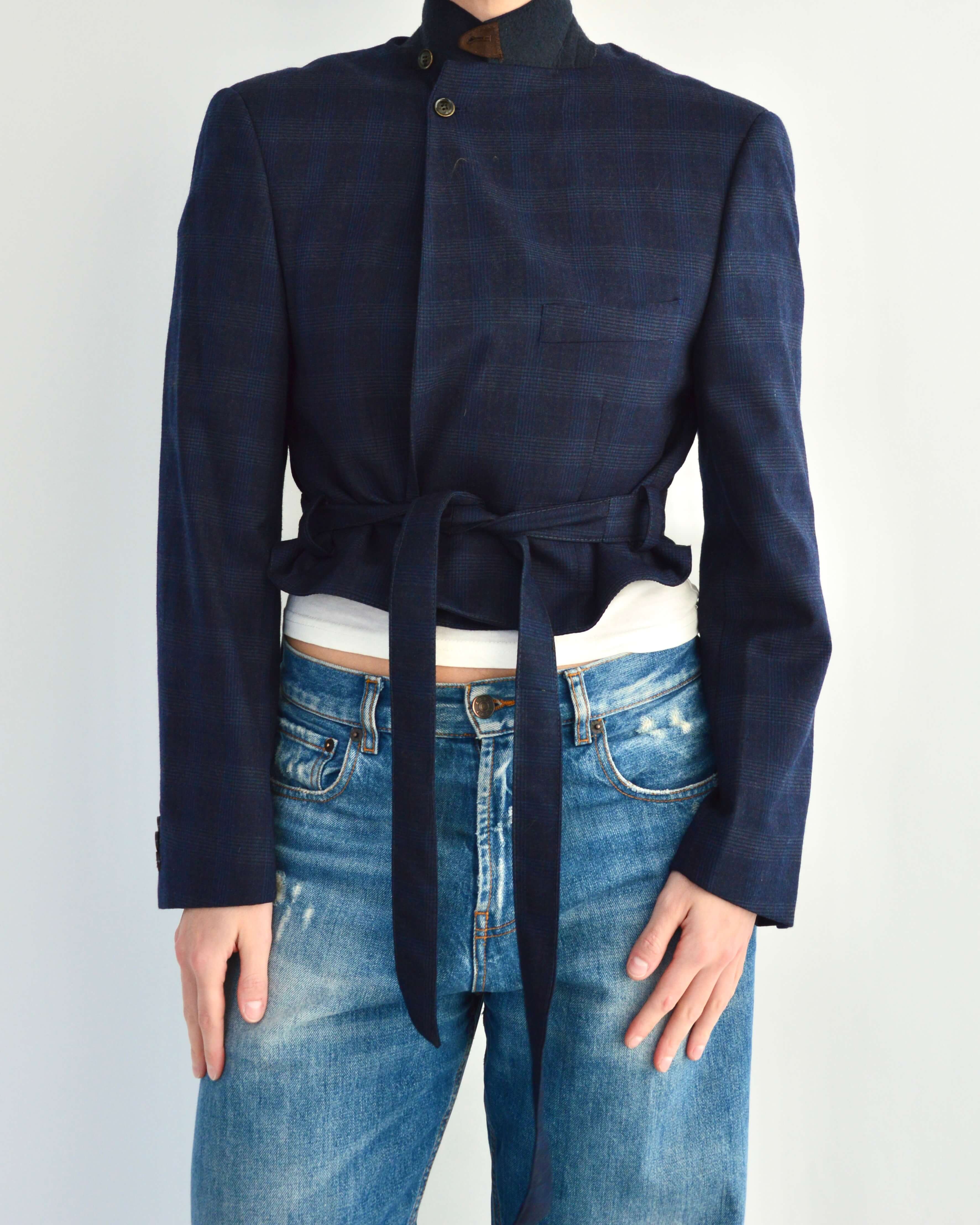 Tied-up Blazer - Checkred Blue (S)