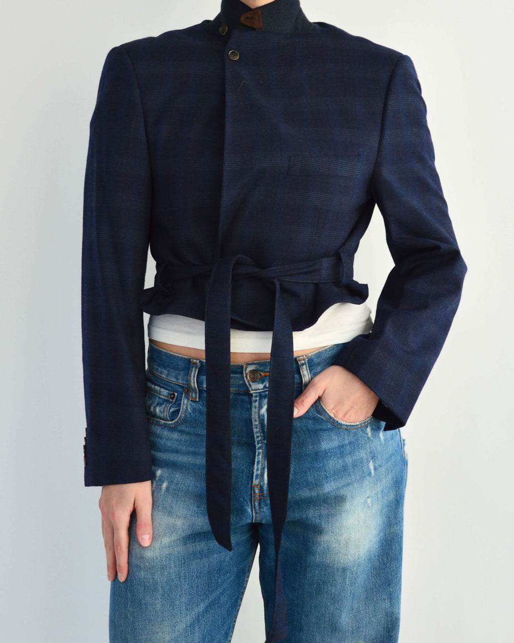 Tied-up Blazer - Checkred Blue (S)