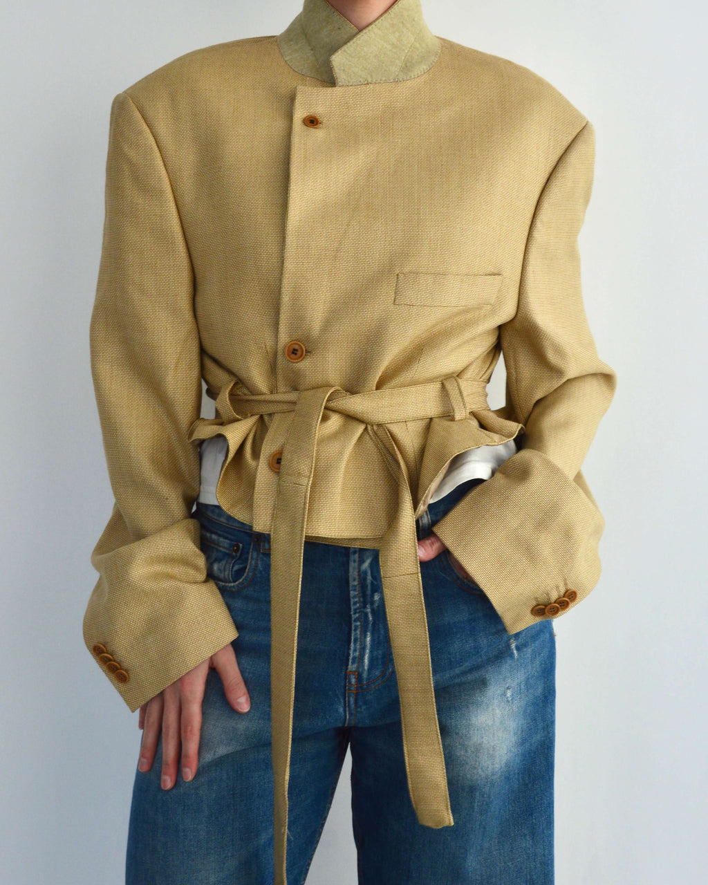 Tied-up Blazer - Silk Butter (XL)