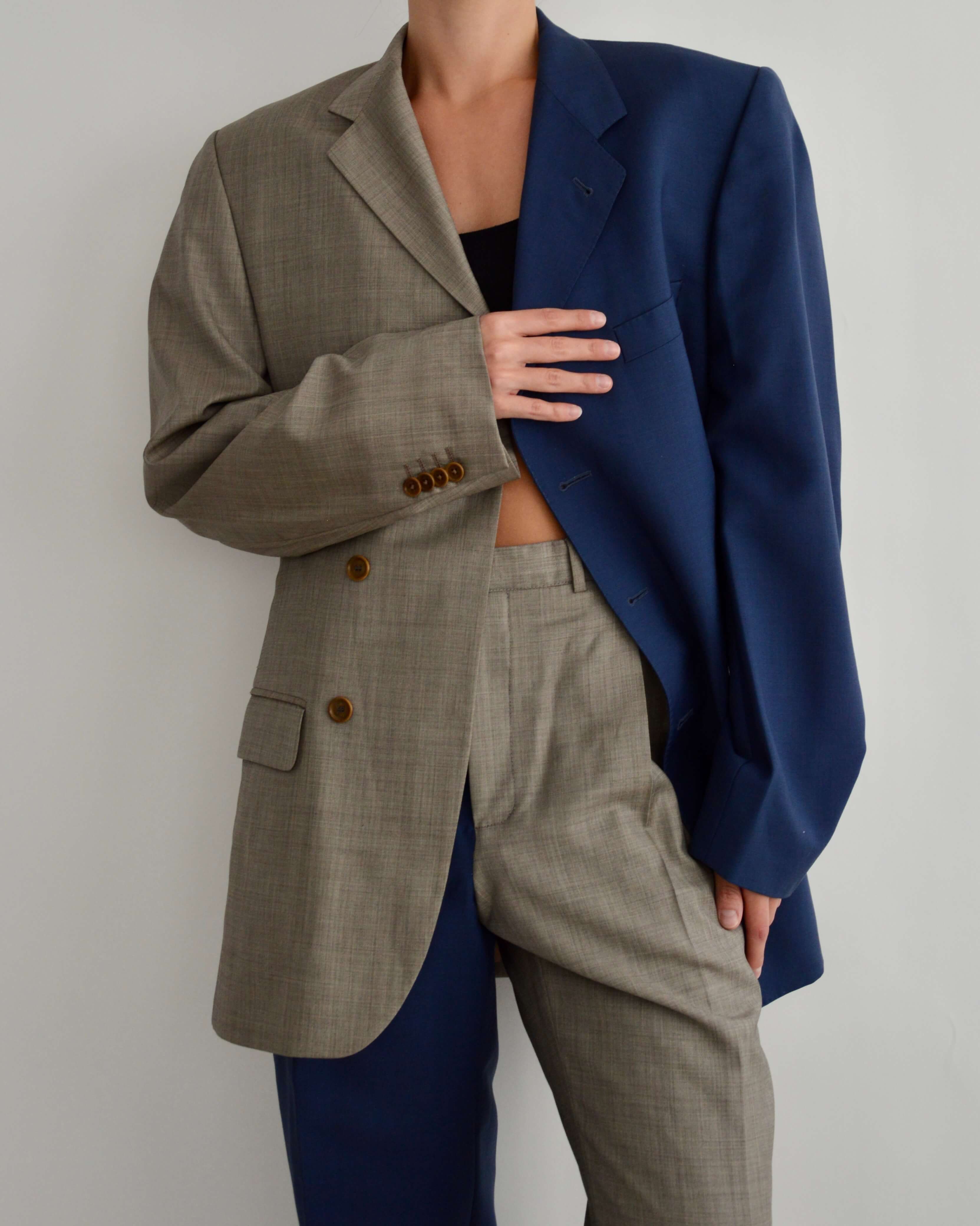 Costume DUO - Bleu sur beige (S/M)