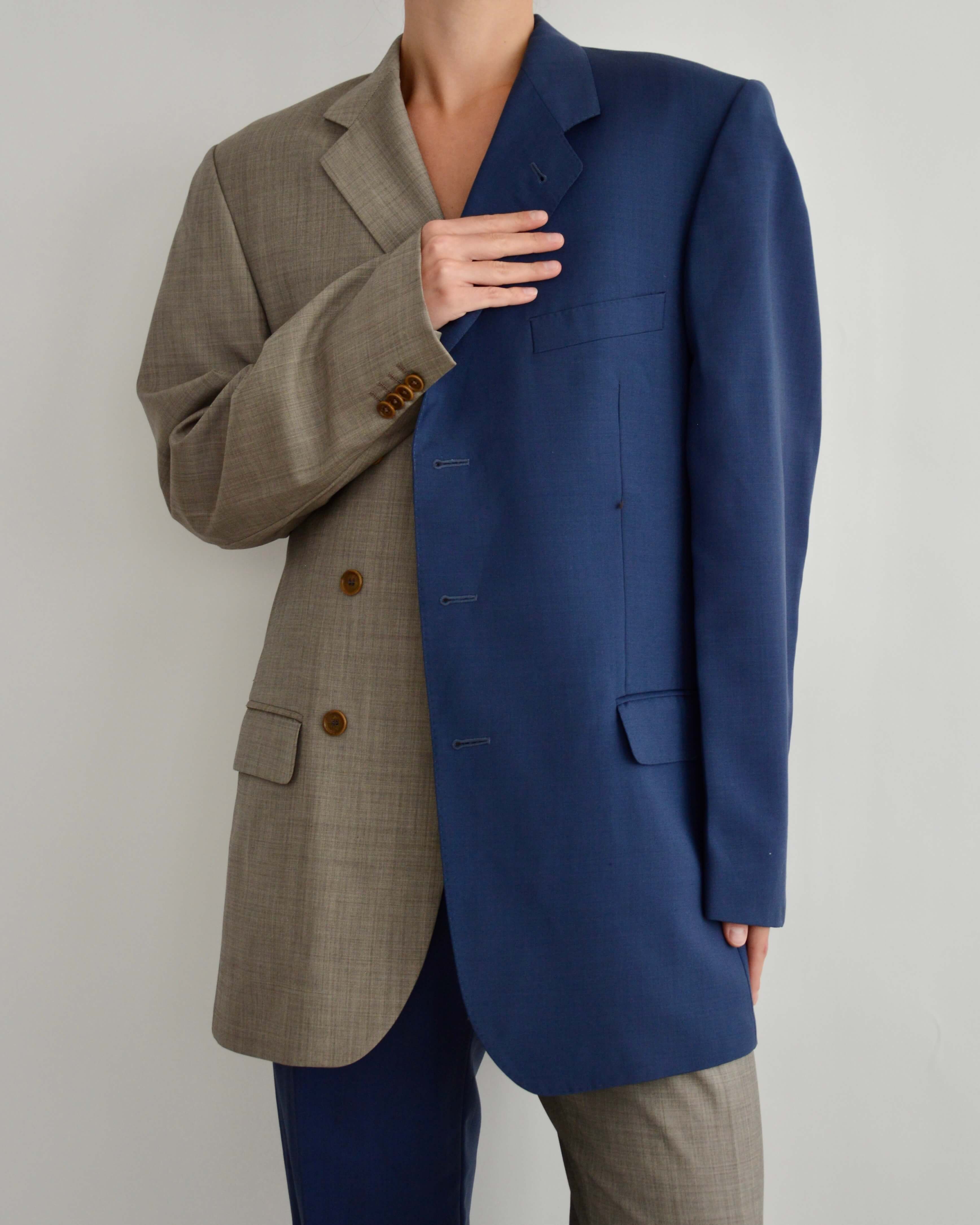 Costume DUO - Bleu sur beige (S/M)