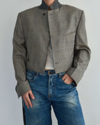 Tied-up Blazer - Checkred Grey (L)