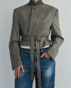Tied-up Blazer - Checkred Grey (L)
