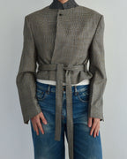 Tied-up Blazer - Checkred Grey (L)