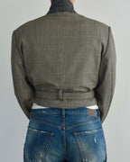 Tied-up Blazer - Checkred Grey (L)