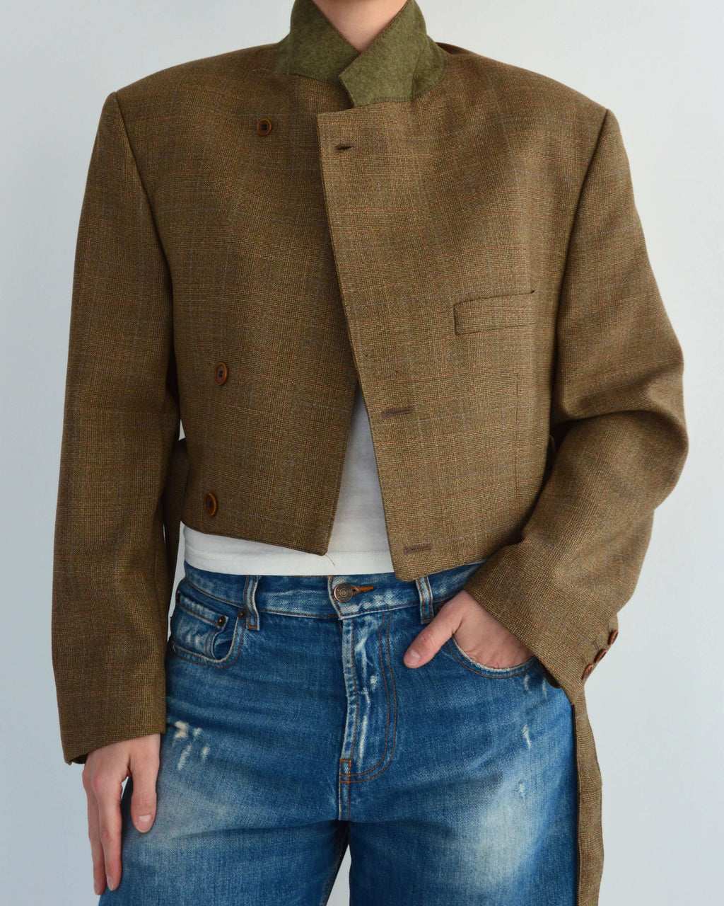 Tied-up Blazer - Green Colar (M)