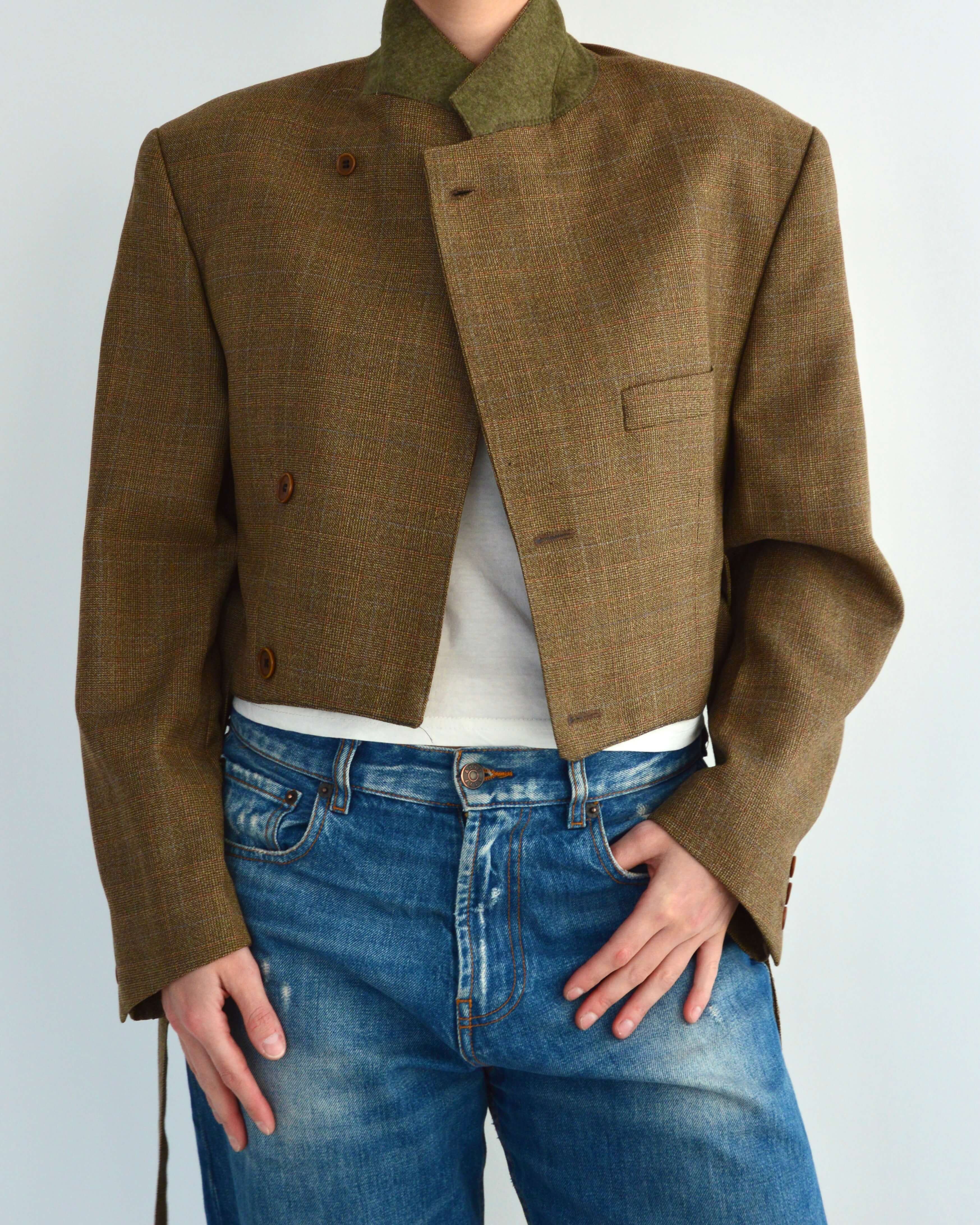 Tied-up Blazer - Green Colar (M)