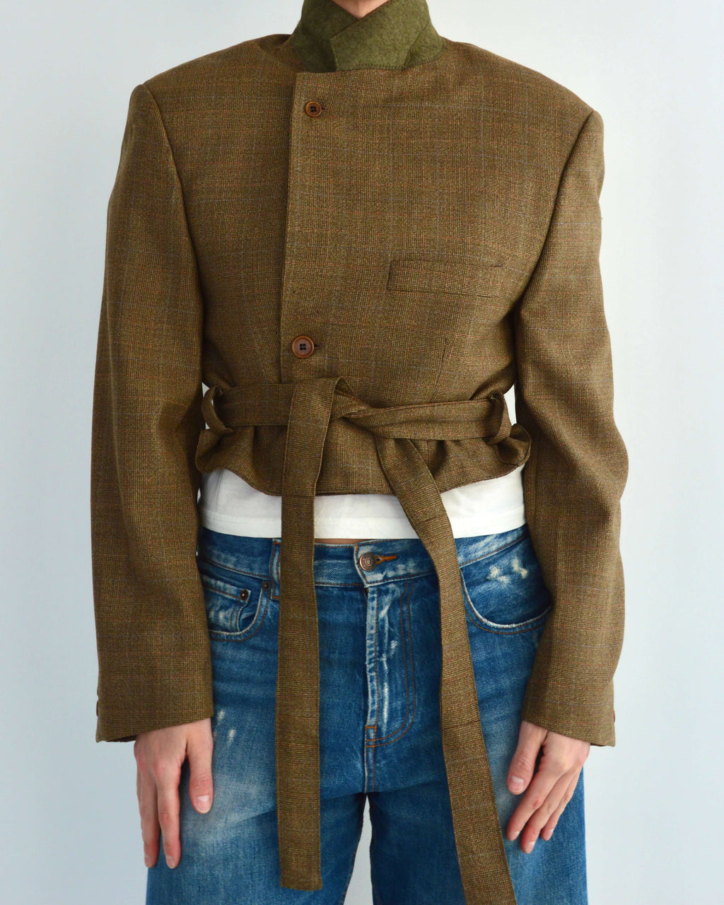 Tied-up Blazer - Green Colar (M)