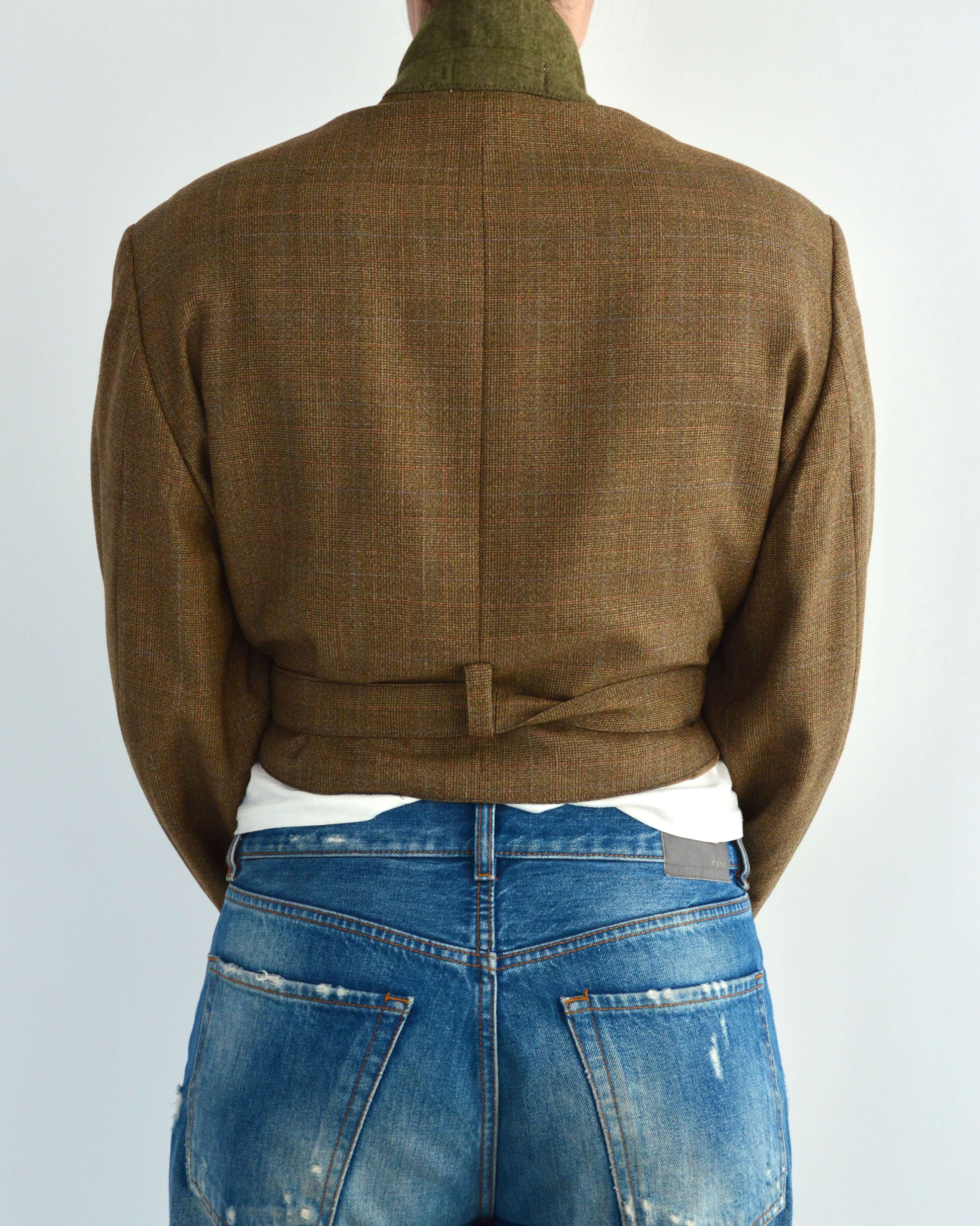 Tied-up Blazer - Green Colar (M)